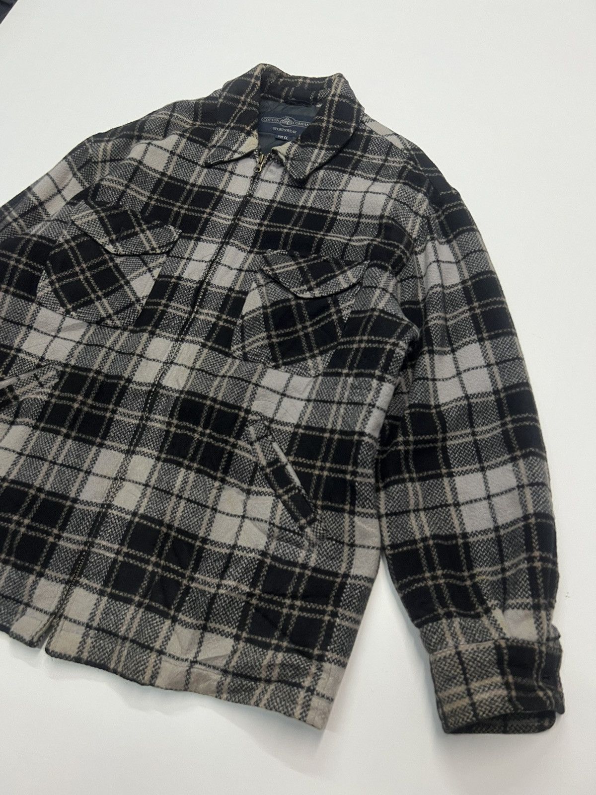 Vintage SPORTWEAR WOOL TARTAN JACKET Size US L / EU 52-54 / 3 - 4 Thumbnail