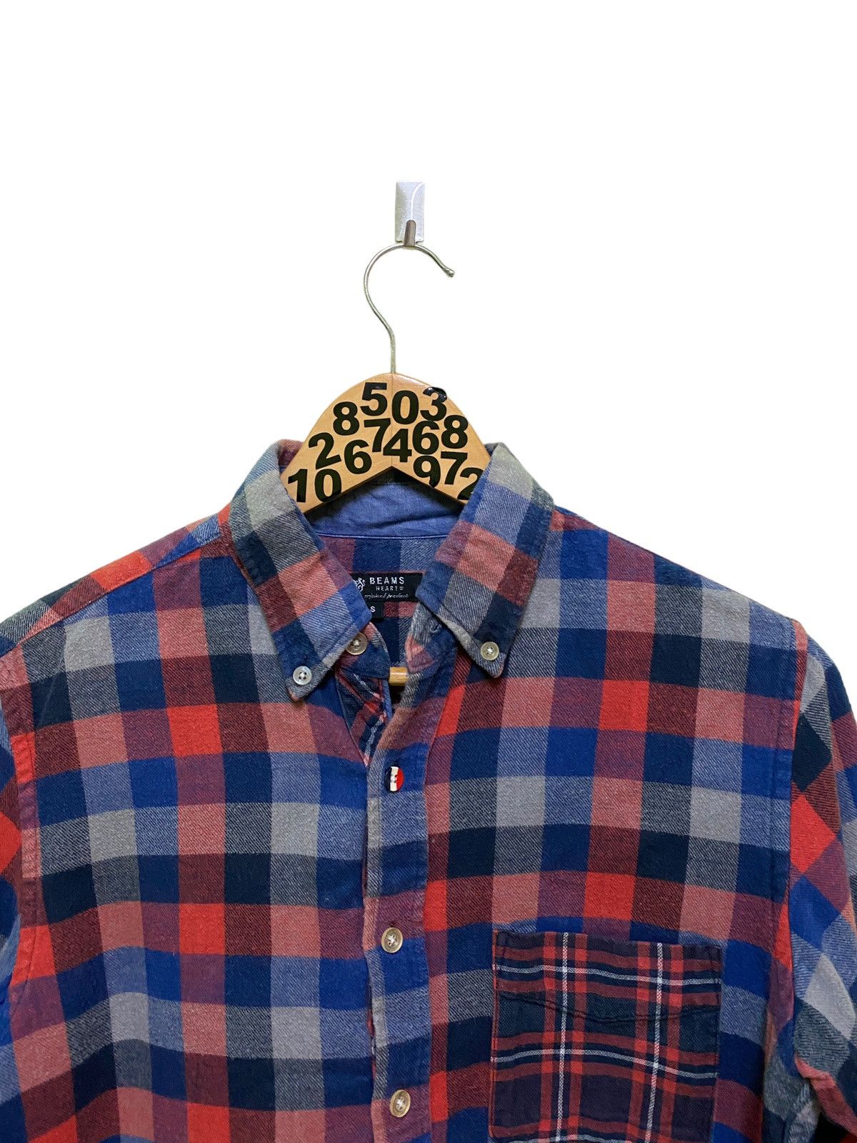 Designer × Japanese Brand × Vintage Beams Hearts Flannel Shirt Size US S / EU 44-46 / 1 - 3 Thumbnail