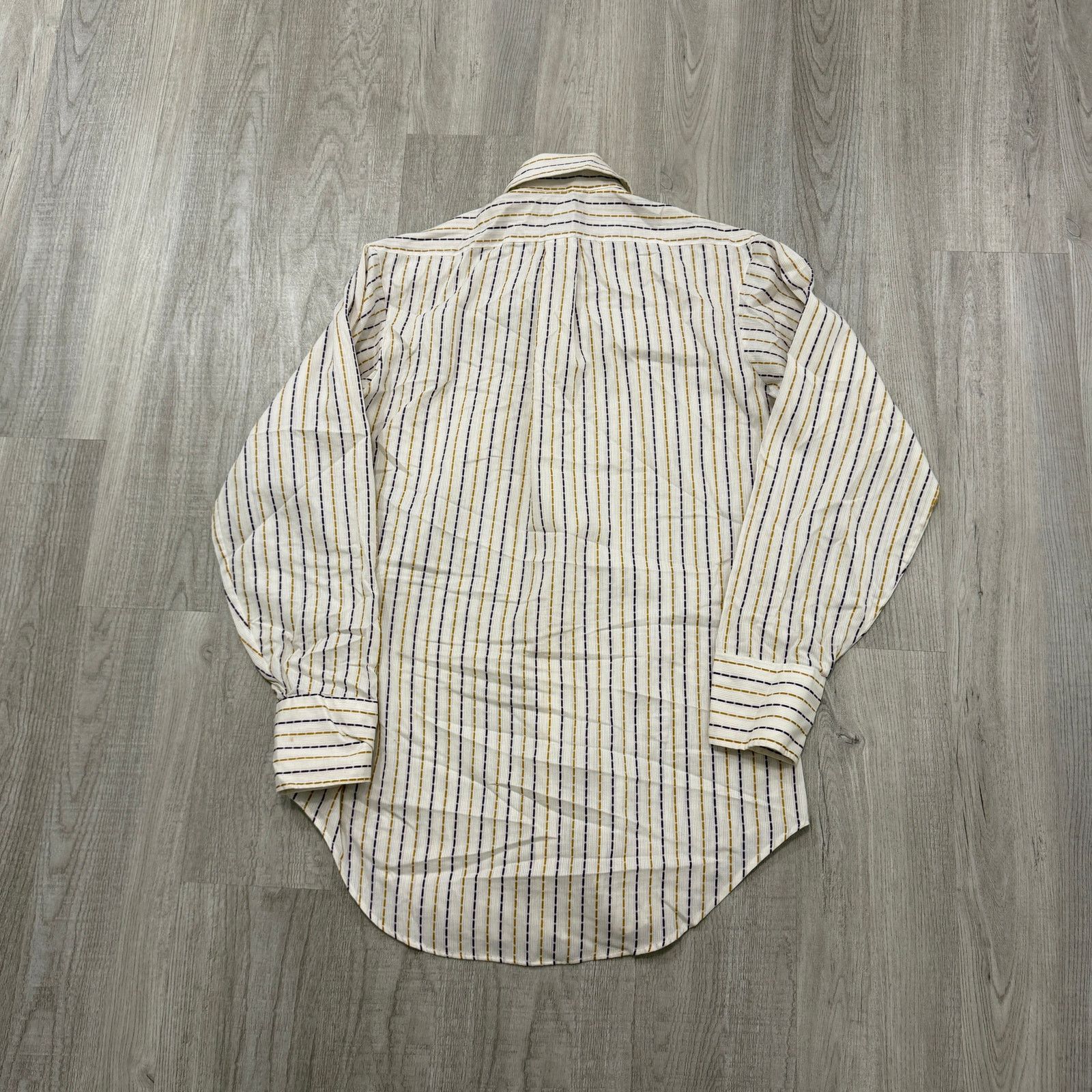 Vintage Vintage Sears The Comfort Shirt Men's XL White Yellow Purple Size US XL / EU 56 / 4 - 6 Thumbnail