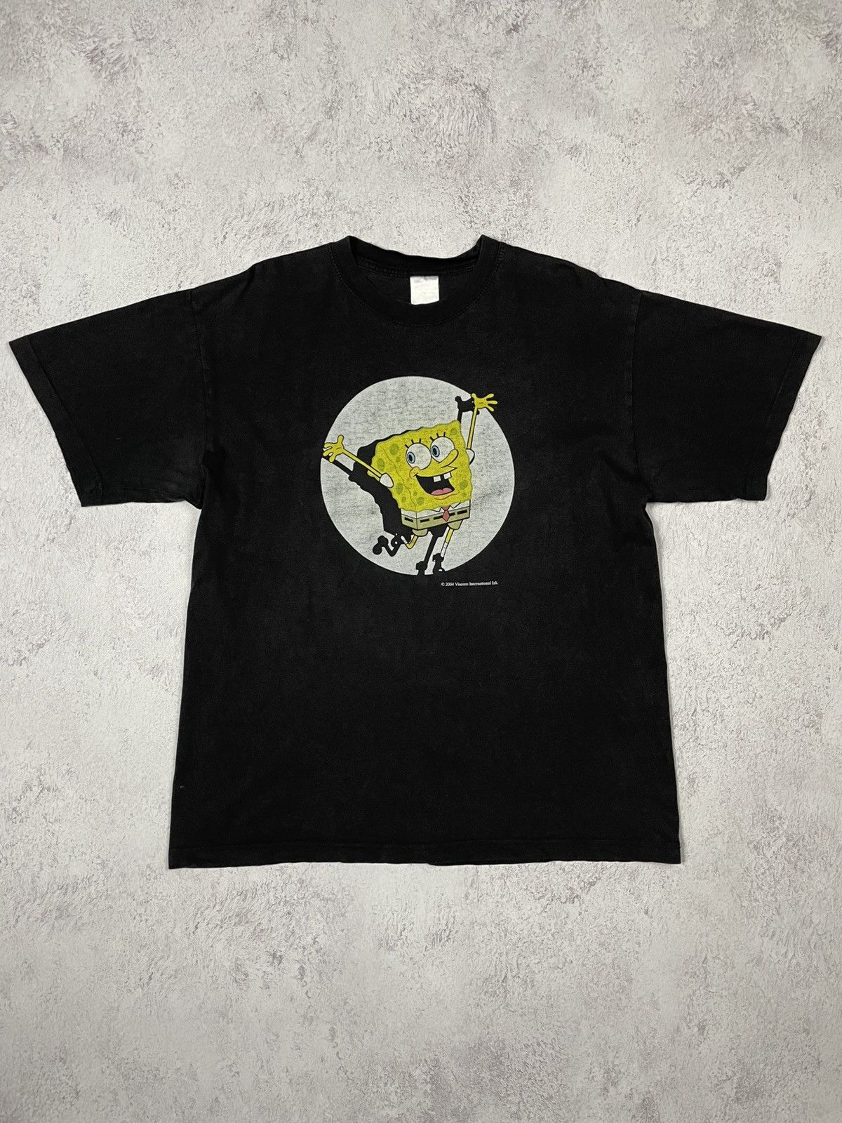 Vintage SpongeBob Cartoon Vintage 2004 Faded T Shirt XL Size US XL / EU 56 / 4 - 1 Thumbnail