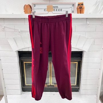 image of Yeezy X Adidas Jersey Track Pants - Burgundy - Small Size in Red, Men's