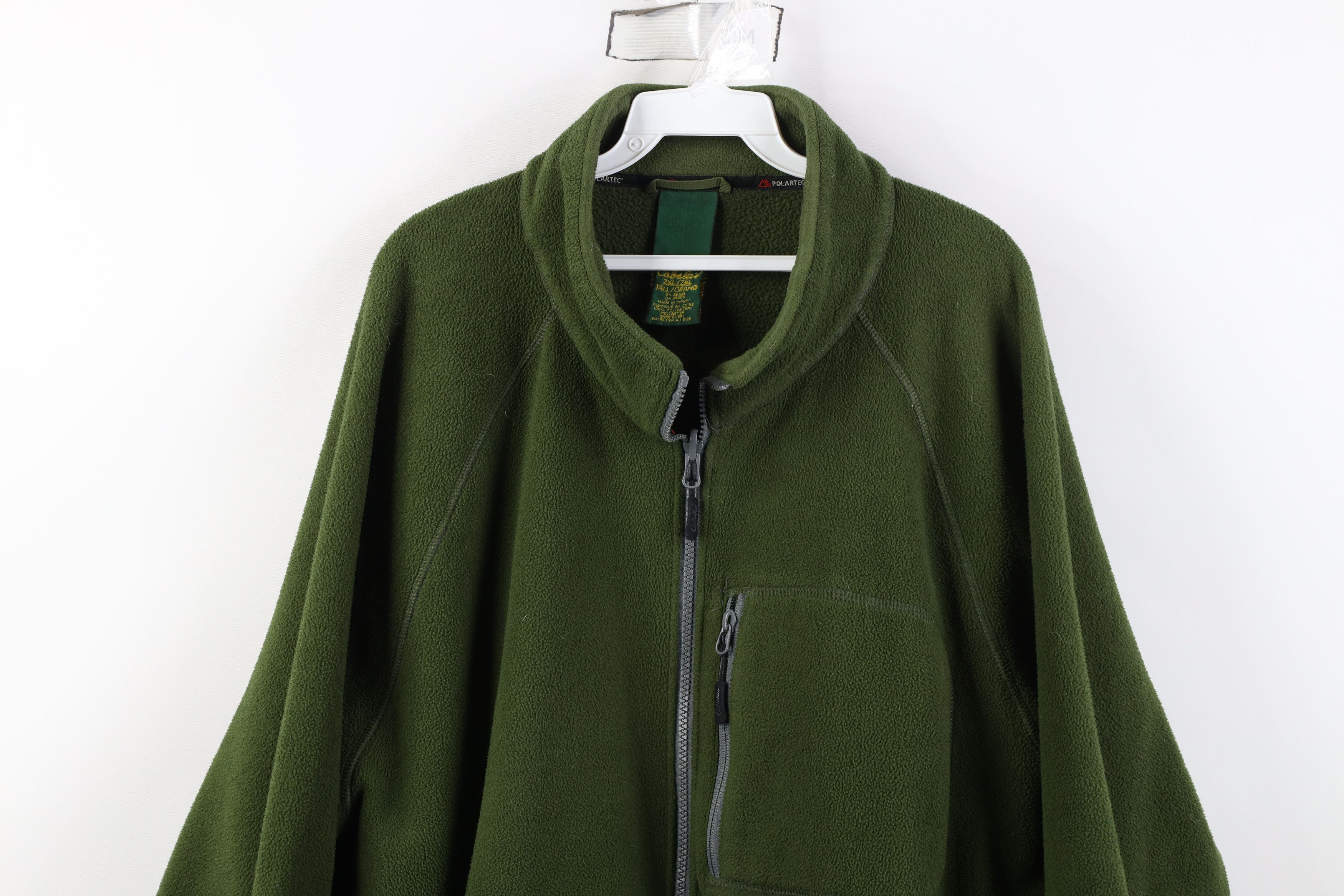 Cabelas Vintage Cabelas Polartec Fleece Full Zip Jacket Green Size US XXL / EU 58 / 5 - 2 Thumbnail