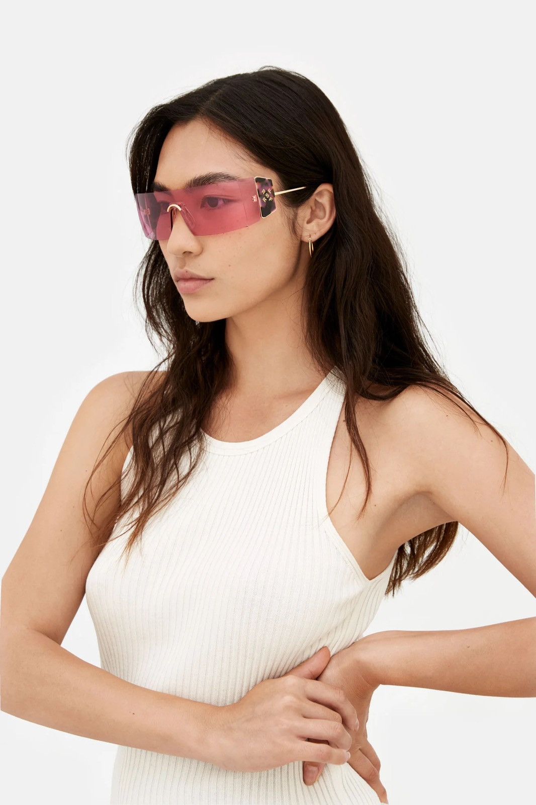 Ss23 Retrosuperfuture Ra1 Pianeta Pink Shield Sunglasses, Women's — image 2 of 6