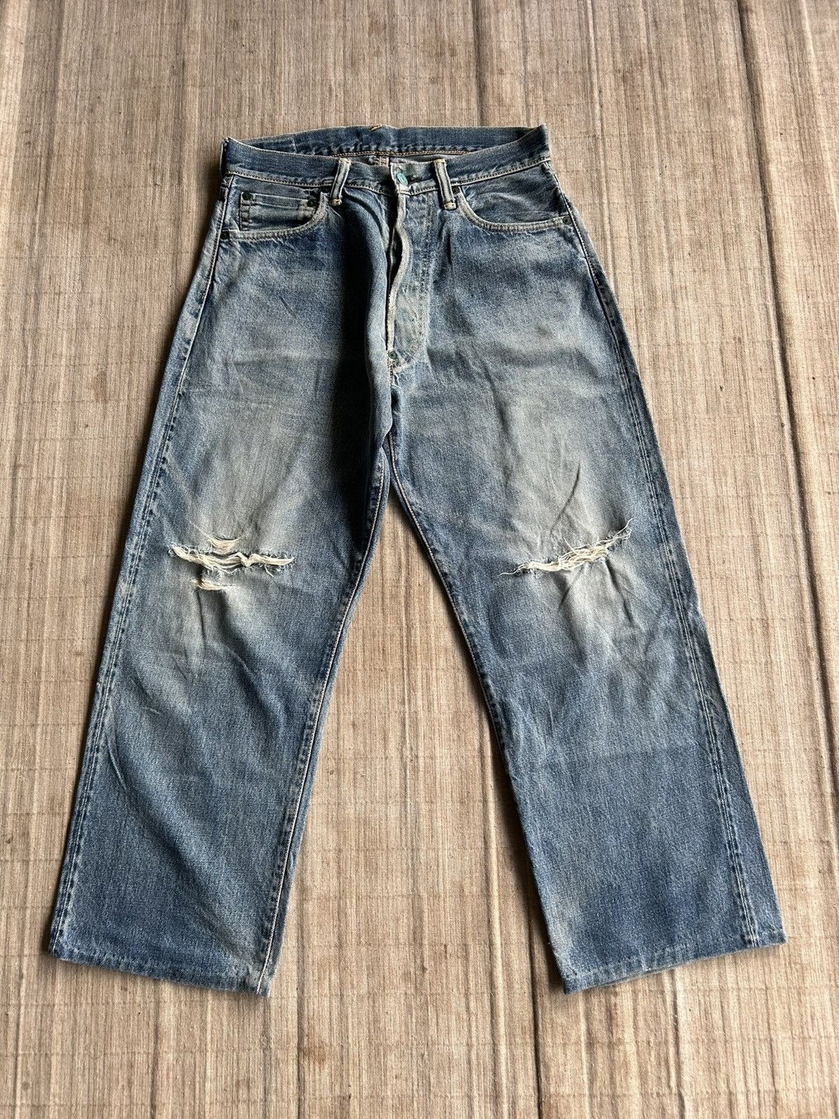 Evisu Vintage Evisu Yamane Selvedge distressed denim jeans Size US 30 / EU 46 - 2 Thumbnail