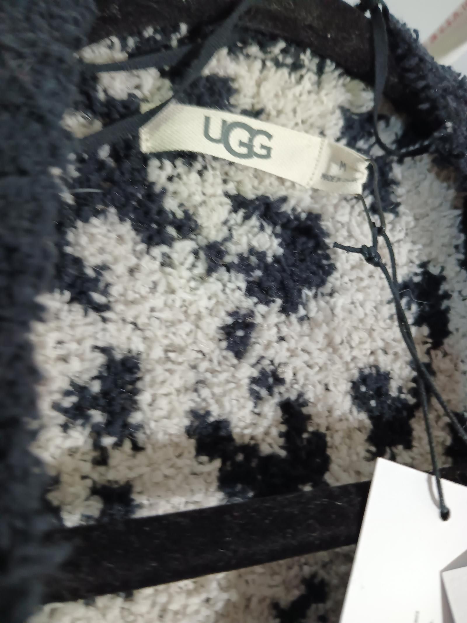 Ugg UGG Women's Phoebe Wrap Cardigan - Black & Ivory Size M / US 6-8 / IT 42-44 - 2 Thumbnail