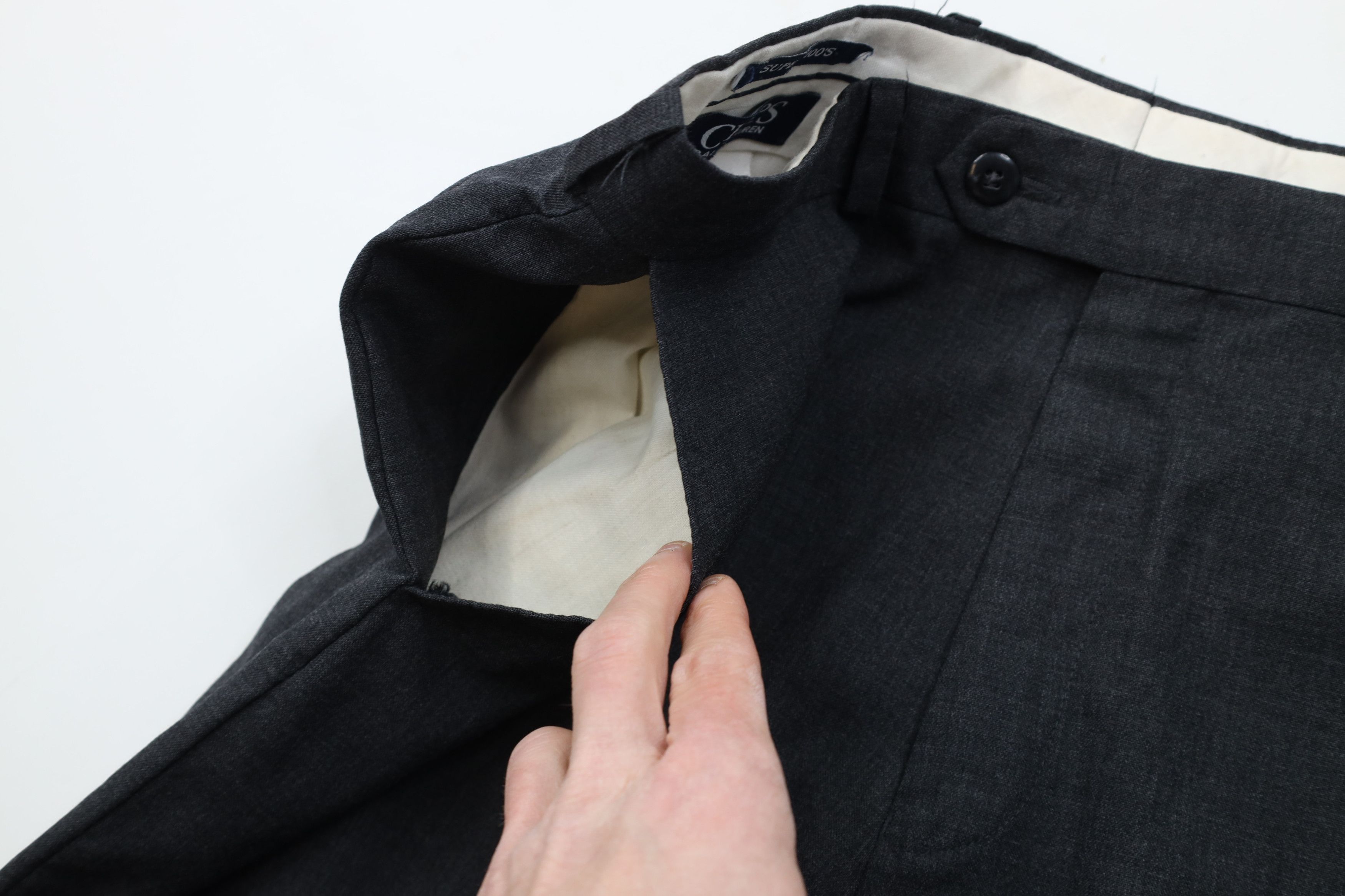 Ralph Lauren Vintage 90s Chaps Ralph Lauren Wool Knit Chino Pants Gray Size US 32 / EU 48 - 7 Thumbnail