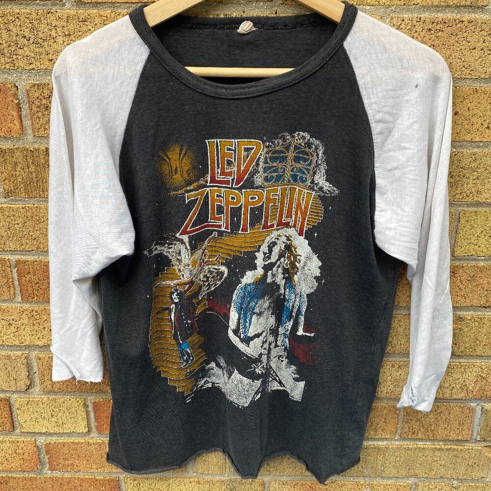 Led Zeppelin × Vintage TRUE Vintage 1977 Led Zeppelin Stairway To Heaven T Shirt Size US M / EU 48-50 / 2 - 3 Thumbnail