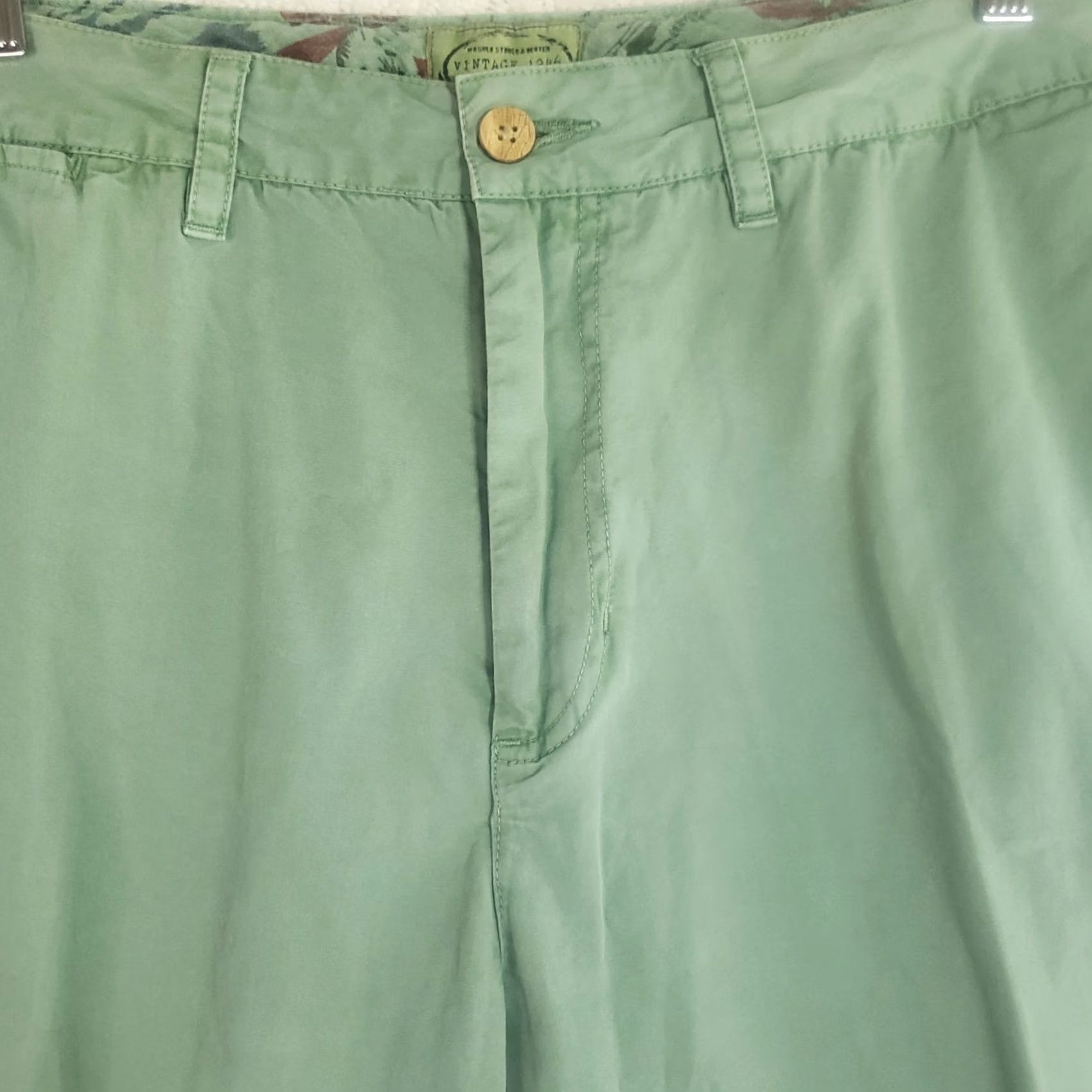 Vintage VINTAGE 1946 Chinos Straight Leg Flat Front Pants 36x30 Green Cotton Charleston Size US 36 / EU 52 - 4 Thumbnail
