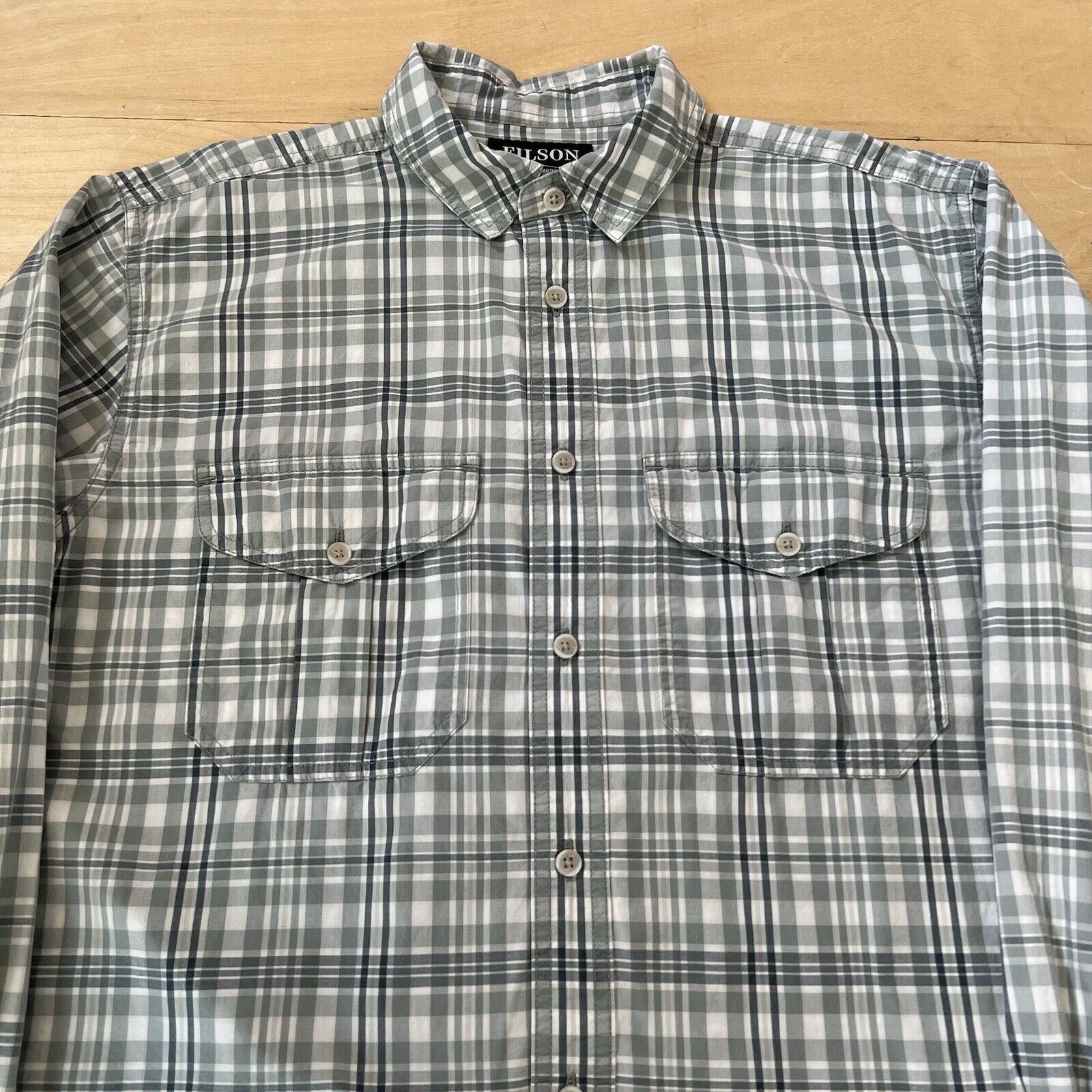 Filson Filson Lightweight Shirt M White Gray Workwear Outdoors Size US M / EU 48-50 / 2 - 3 Thumbnail