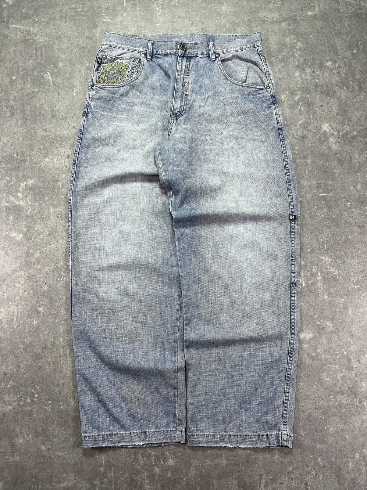 Pelle Pelle Pelle Pelle Big Patch Logo Lightweight Baggy Denim Jeans 36 Size US 36 / EU 52 - 2 Thumbnail