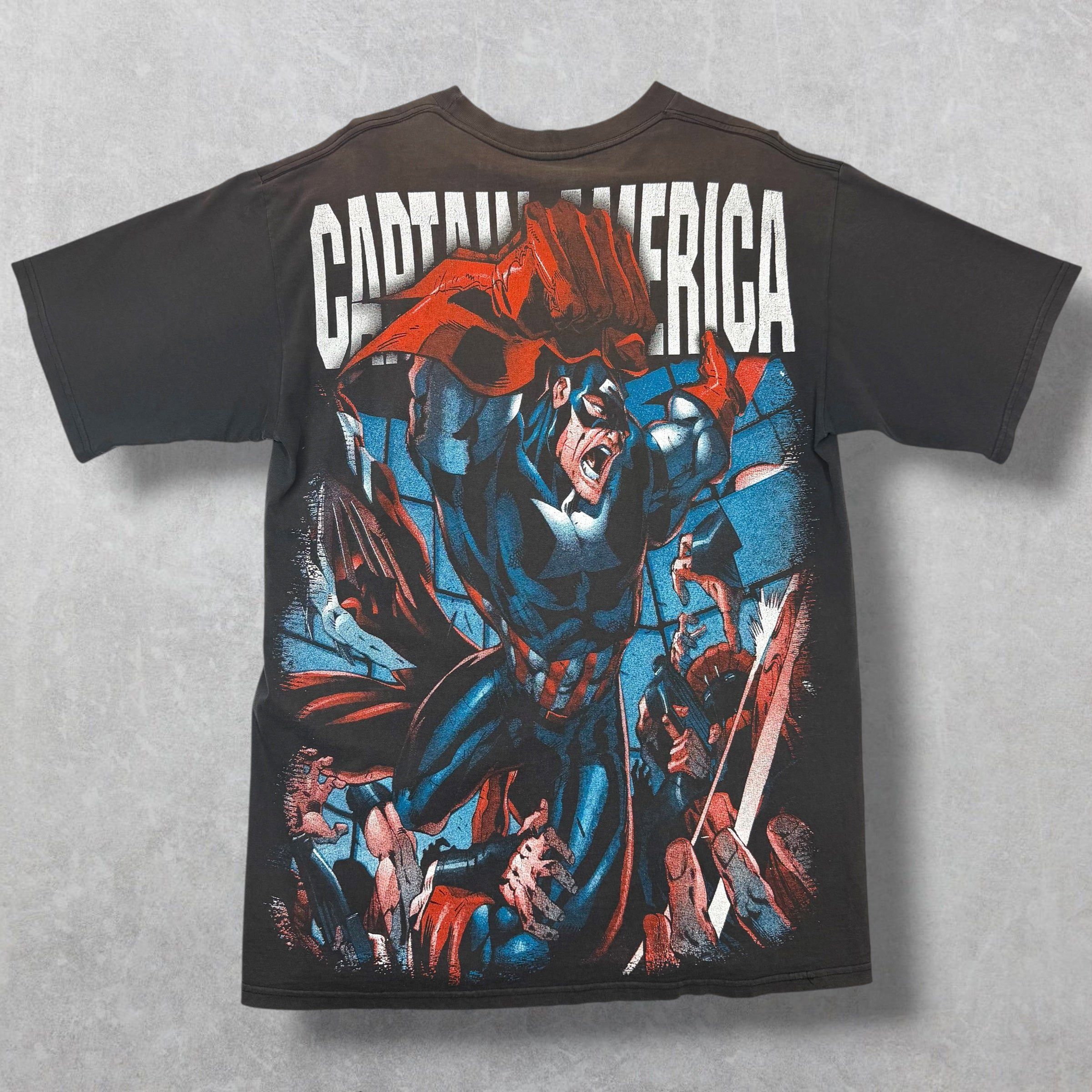 Vintage Vintage 90's Captain America Resurreccion Tee XL Size US XL / EU 56 / 4 - 2 Thumbnail