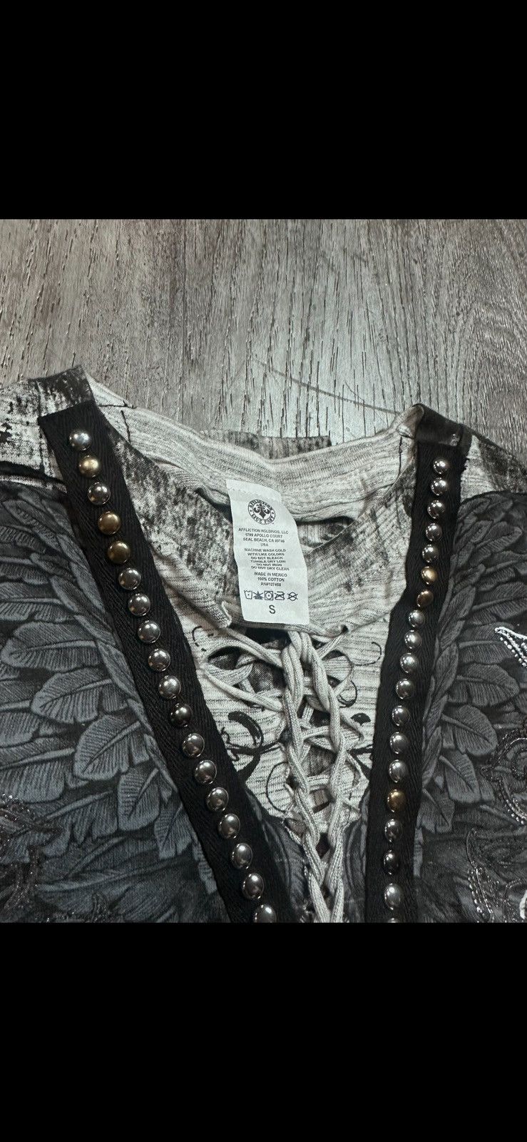 Affliction × Vintage Affliction Wings Of A Pharaoh Size S / US 4 / IT 40 - 3 Thumbnail