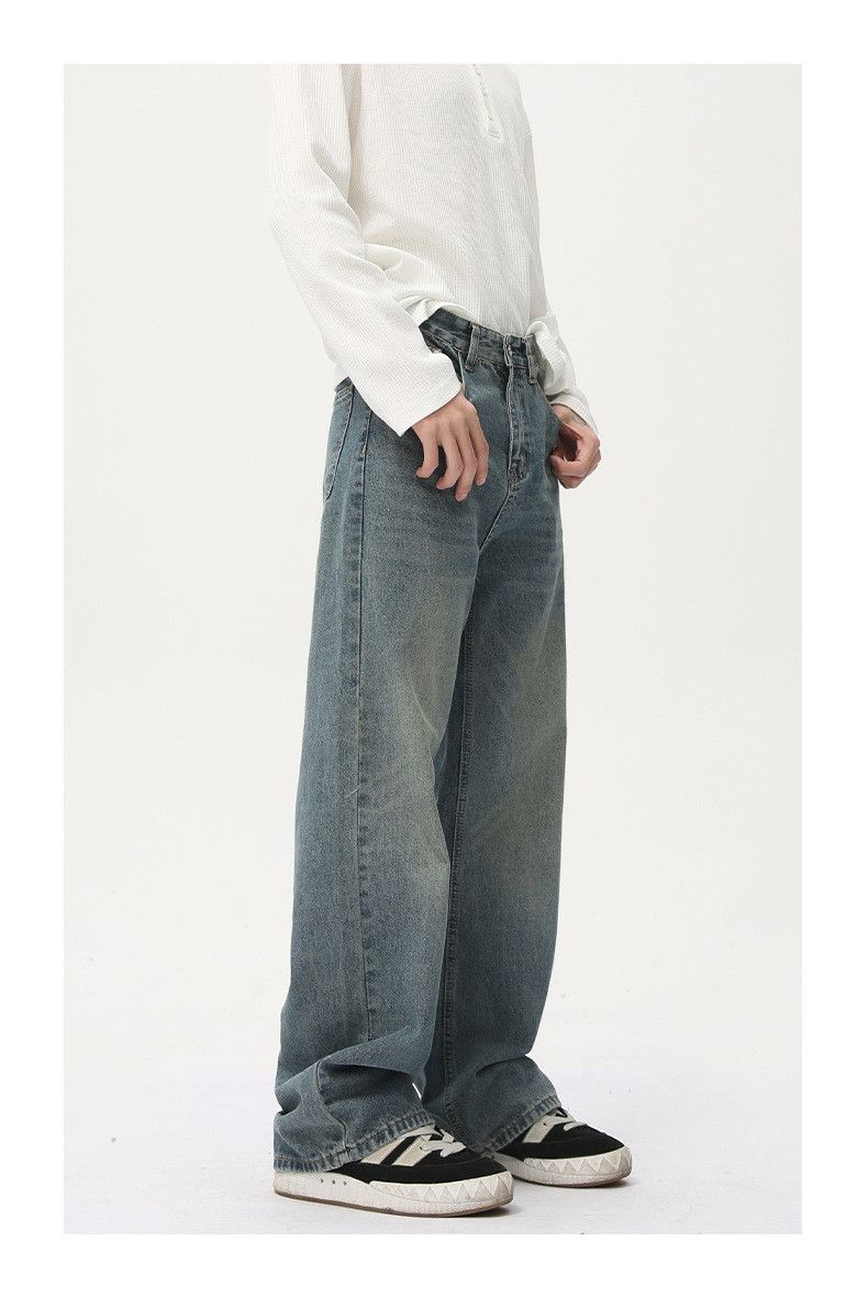 Japanese Brand × Jean Japanese retro straight distressed wide-leg washed jeans Size US 32 / EU 48 - 5 Thumbnail