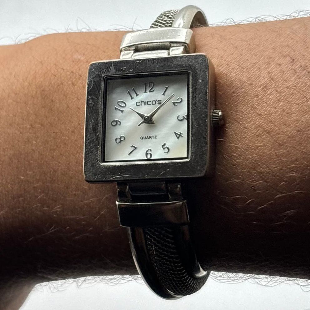 Chicos 90s Silver Chico's Quartz Watch Size ONE SIZE - 2 Thumbnail