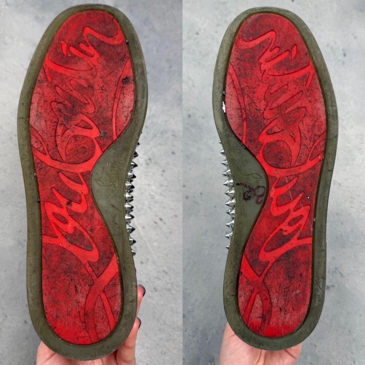 Christian Louboutin Christian Louboutin Louis Flat Antispecchio Spike Silver Size US 9 / EU 42 - 10 Thumbnail