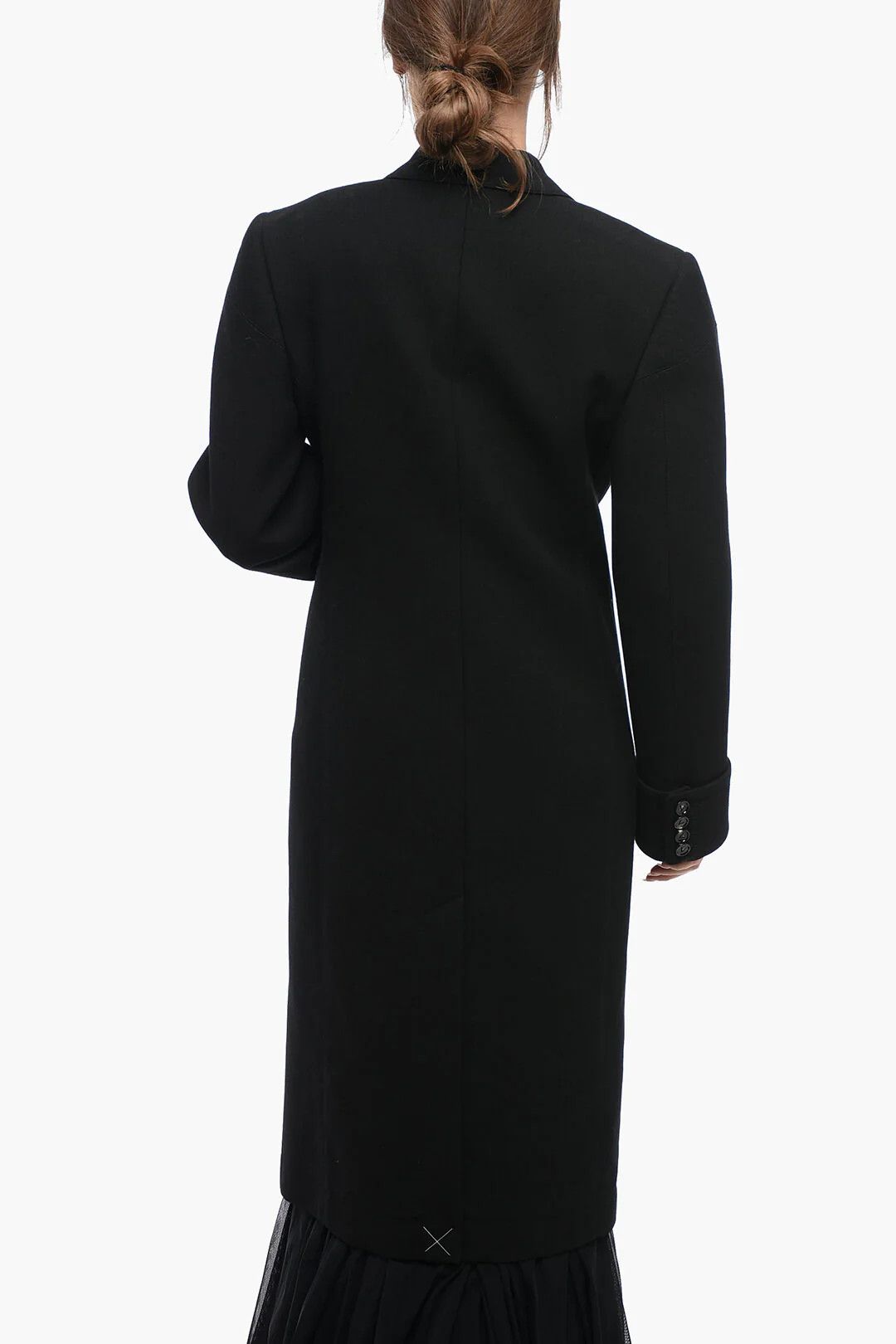 Bottega Veneta og1mm0426 Half-Lined Double-Breasted Coat in Black Size XS / US 0-2 / IT 36-38 - 2 Thumbnail
