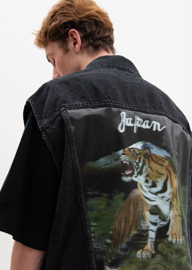 Doublet Doublet Black Denim Silk 3D Tiger Vest Size US L / EU 52-54 / 3 - 4 Thumbnail