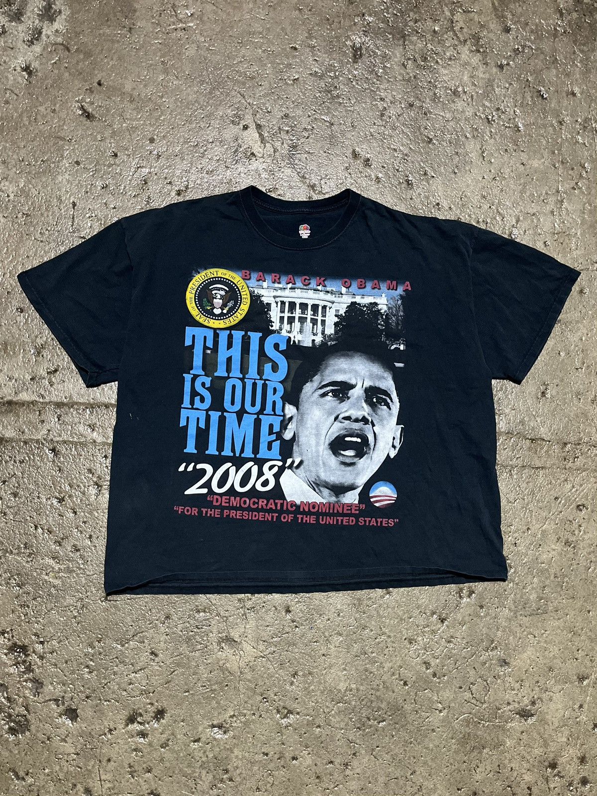 Playera Vintage Barack Obama 2008 Yes We Can Rap Tee | Meses sin interés