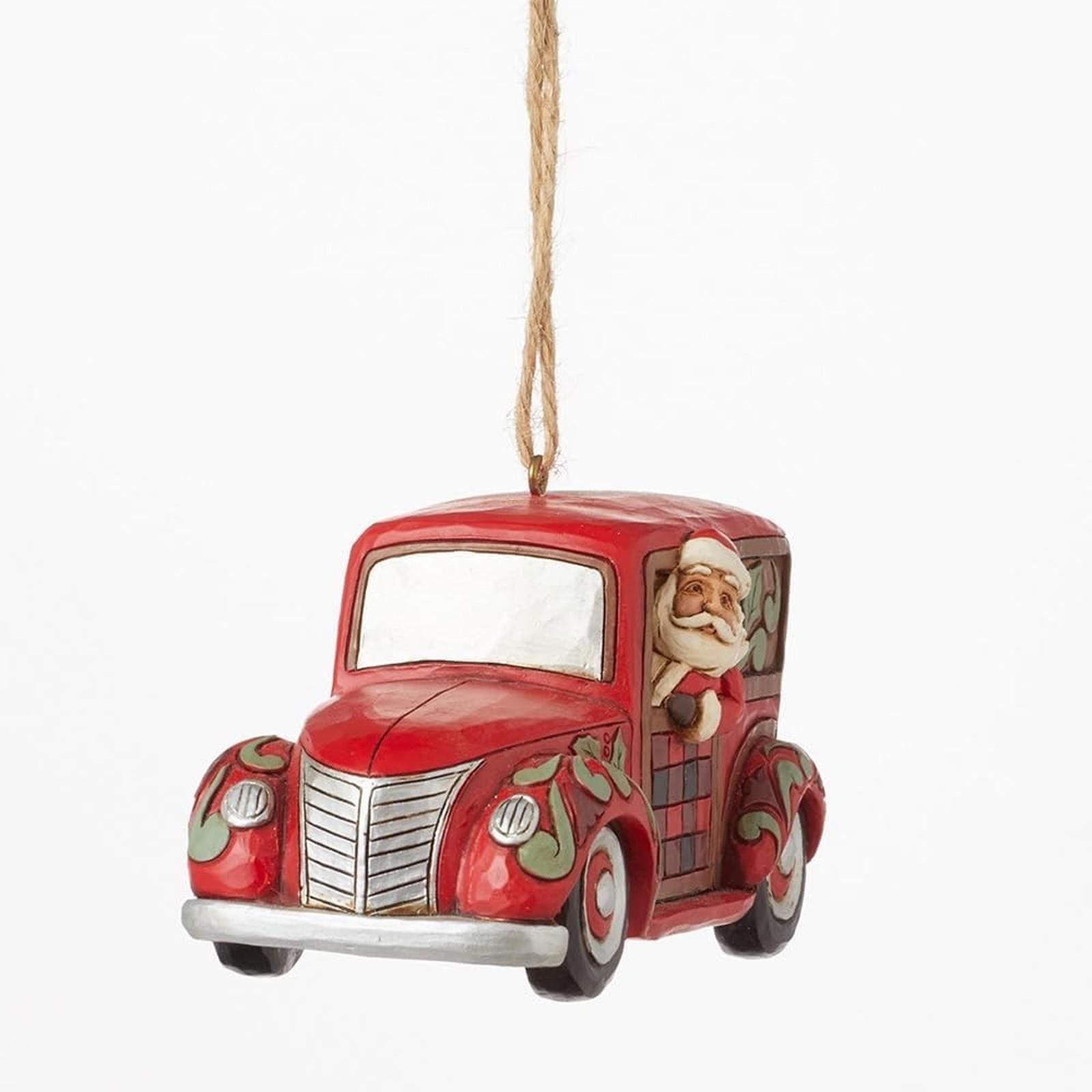 Heartwood Creek Four Seasons Santa Woody Wagon Ornament NIB