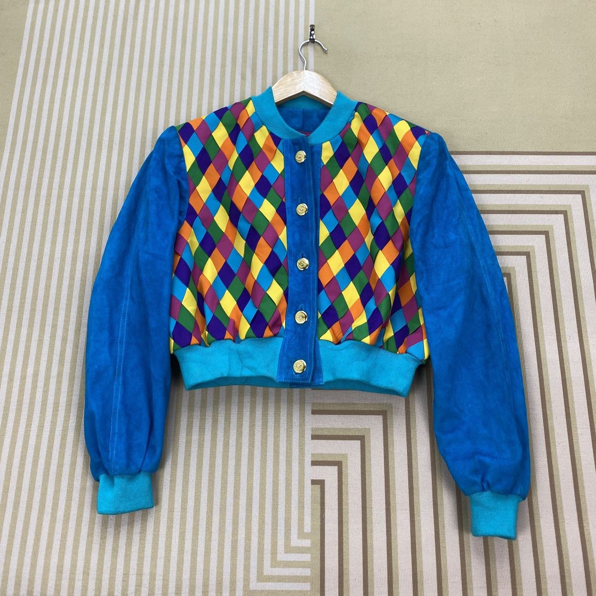 Pollini 🌺Vintage Polini Colourful Cropped Style Jacket Size S / US 4 / IT 40 - 1 Thumbnail