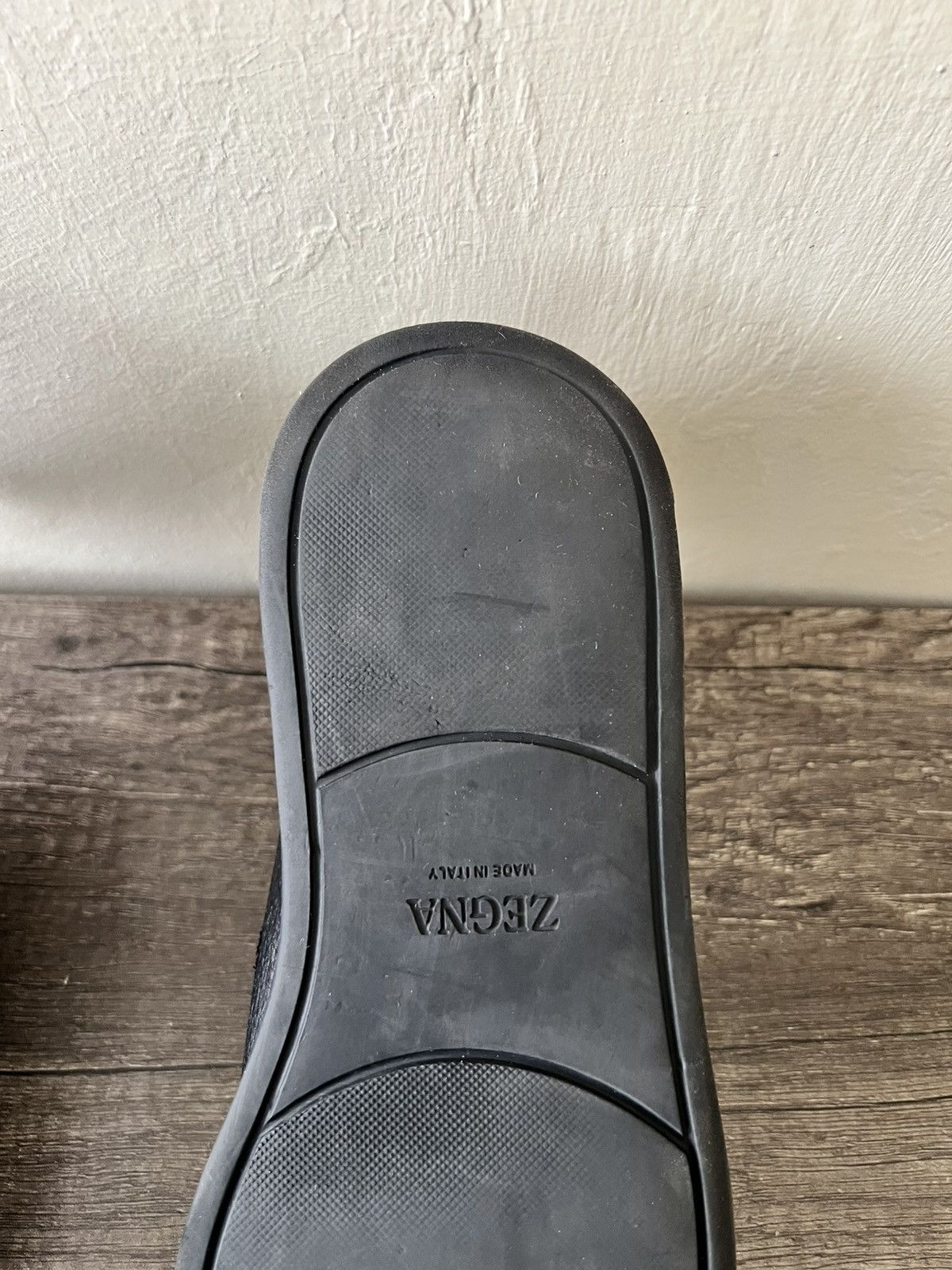 Ermenegildo Zegna ZEGNA TRIPLE STITCH BLACKOUT LOW-TOP SNEAKERS Size US 7.5 / EU 40-41 - 23 Thumbnail