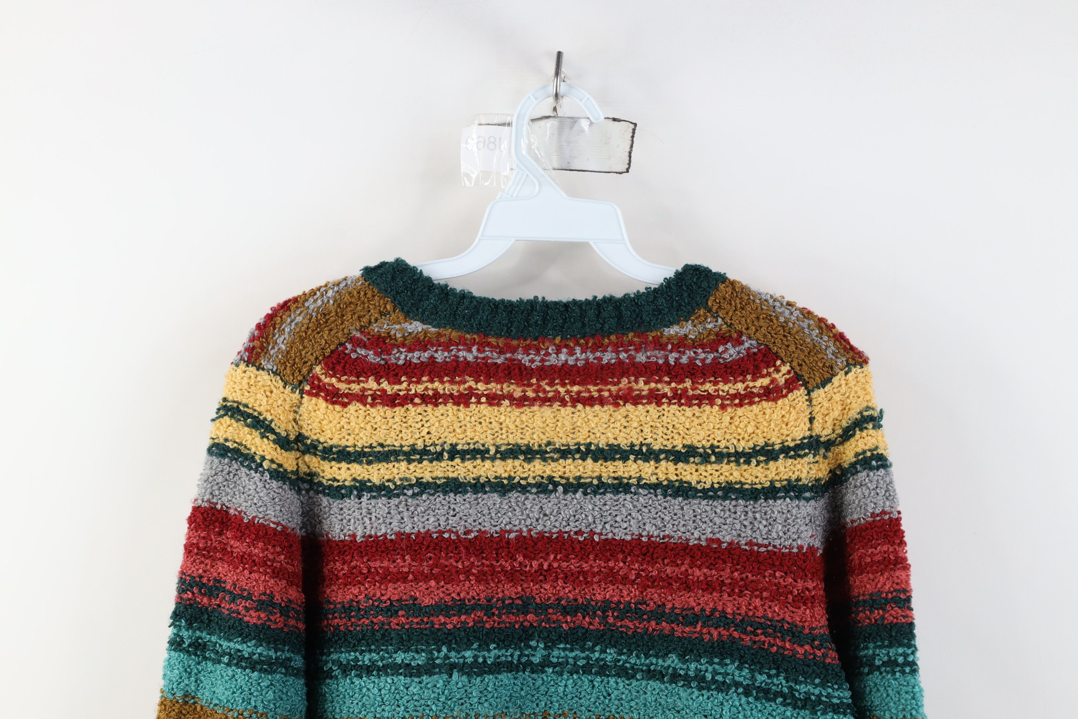 Vintage Vintage 90s Y2K Streetwear Rainbow Textured Knit Sweater Size M / US 6-8 / IT 42-44 - 10 Thumbnail