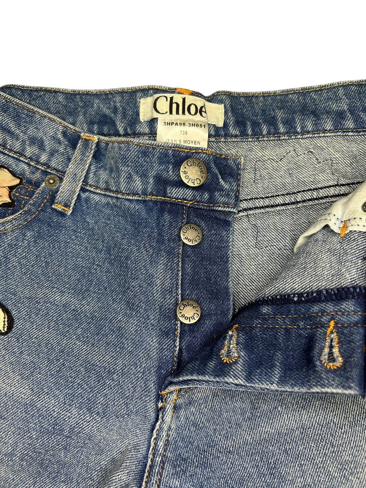 Chloe F/W 03 Tiger Denim Size 25" / US 0 / IT 36 - 11 Thumbnail
