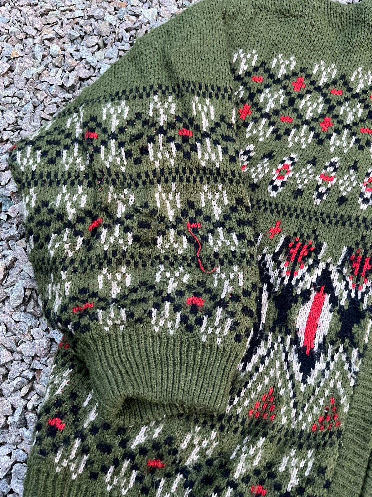 Japanese Brand 🔥90s HEAVY KNITWEAR TRIBAL NAVAJO KAPITAL STYLE Size US L / EU 52-54 / 3 - 3 Thumbnail
