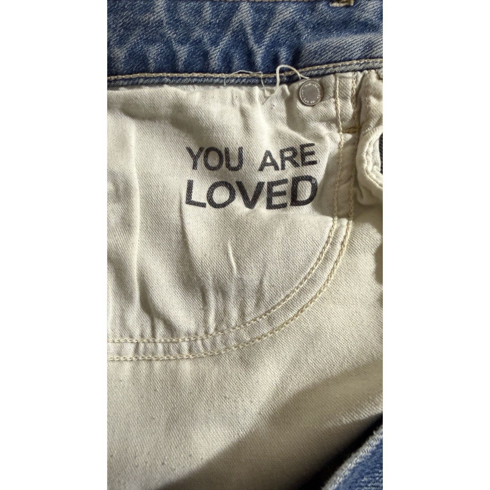 AMO AMO High Rise Kick Crop Jeans Womens 29 Blue Raw Hem 27 Inse Size 27" / US 4 / IT 40 - 5 Thumbnail
