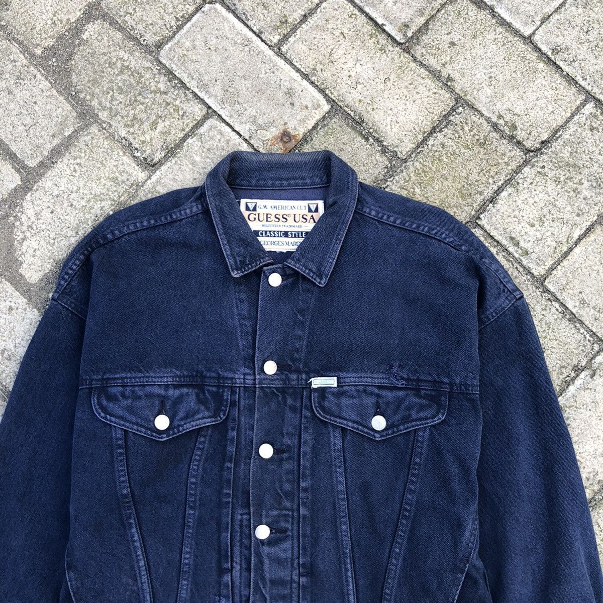 Guess Vintage Trucker Jacket Guess80s By Georges Marciano Size US L / EU 52-54 / 3 - 3 Thumbnail