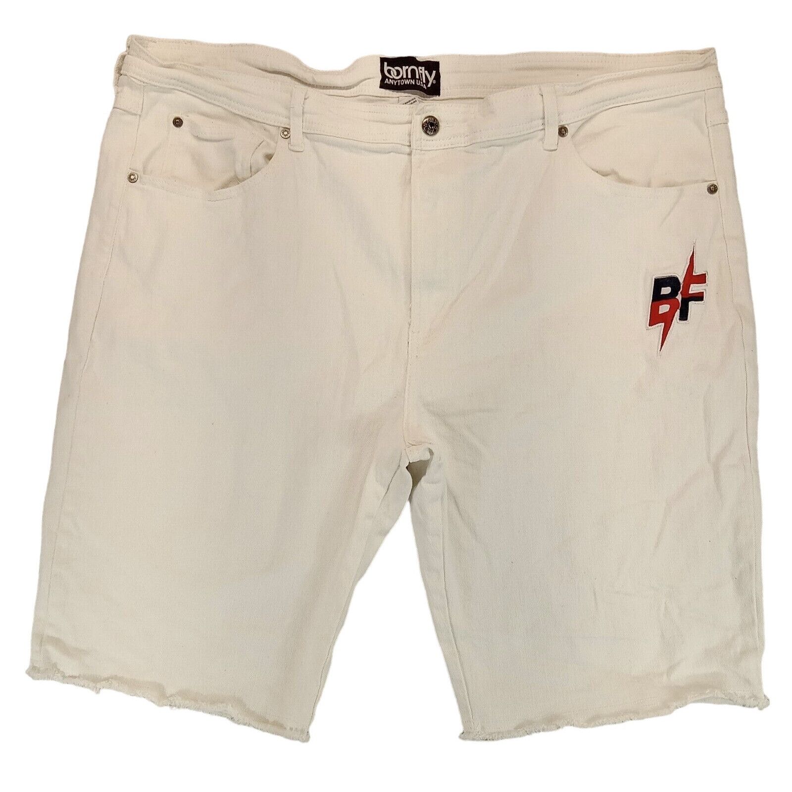 Born Fly Born Fly Shorts 44 Men's Cut Off Y2K Streetwear White Denim Size US 44 / EU 60 - 1 Thumbnail