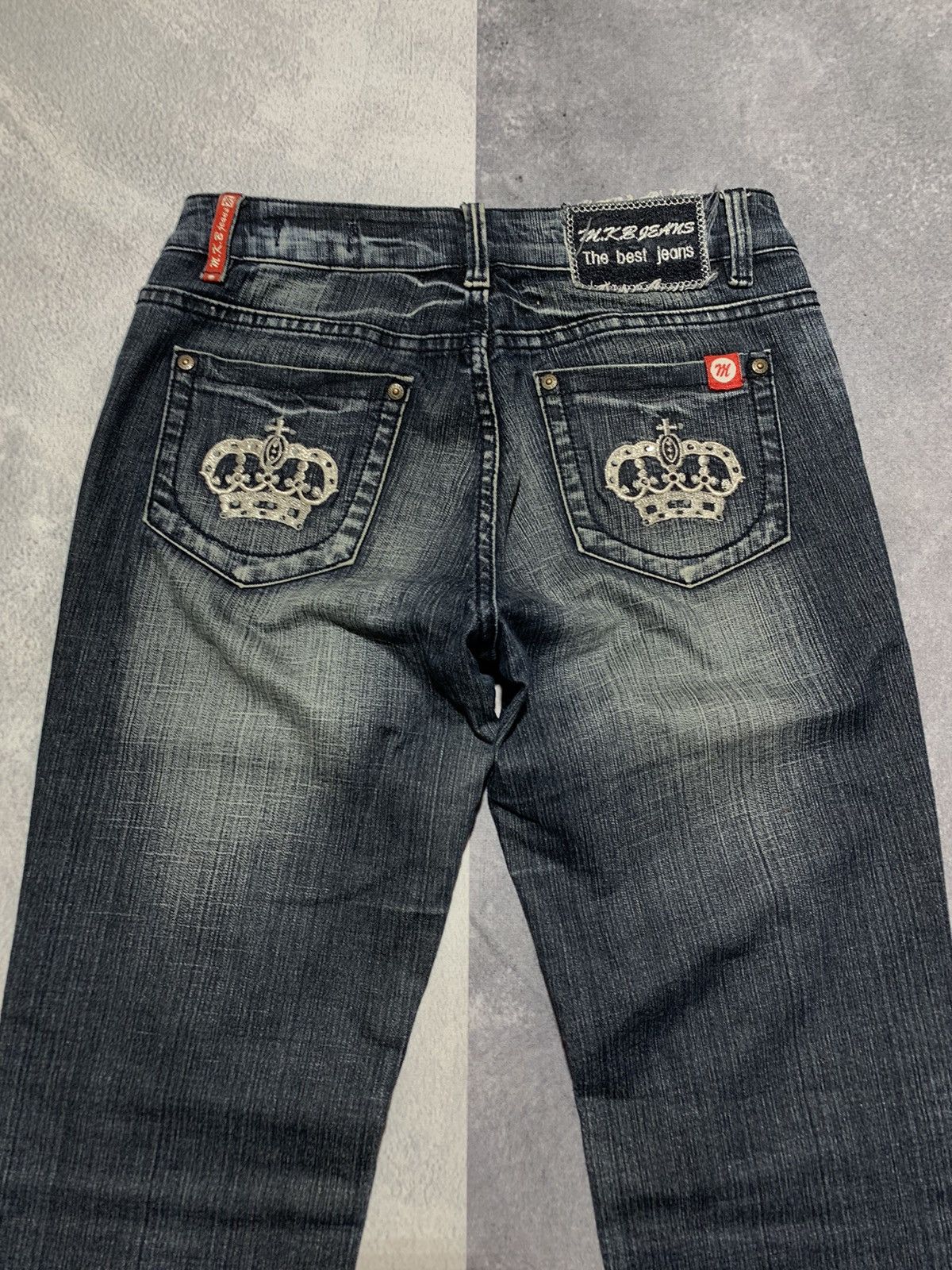 Japanese Brand × Vintage Vintage Y2K Japanese flared faded jeans denim size 28 Size 28" / US 6 / IT 42 - 2 Thumbnail