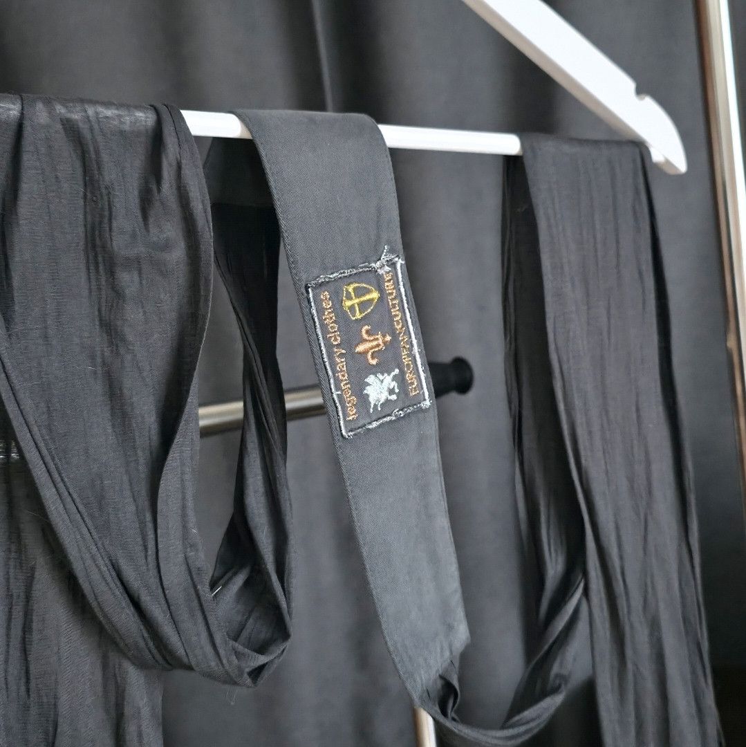 Other European Culture Italy Black Sash Belt Scarf Lagenlook Size ONE SIZE - 1 Thumbnail