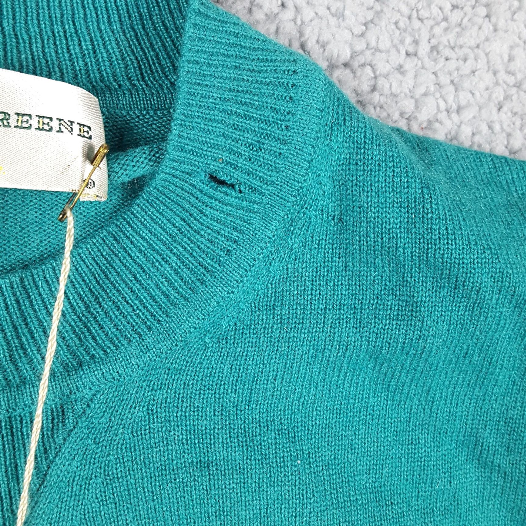 Altea Vintage Fairway & Greene Men's Sweater Pullover Knit Cashmere Crew Neck 90s Preppy Fall Winter Large Blue Size US L / EU 52-54 / 3 - 3 Thumbnail