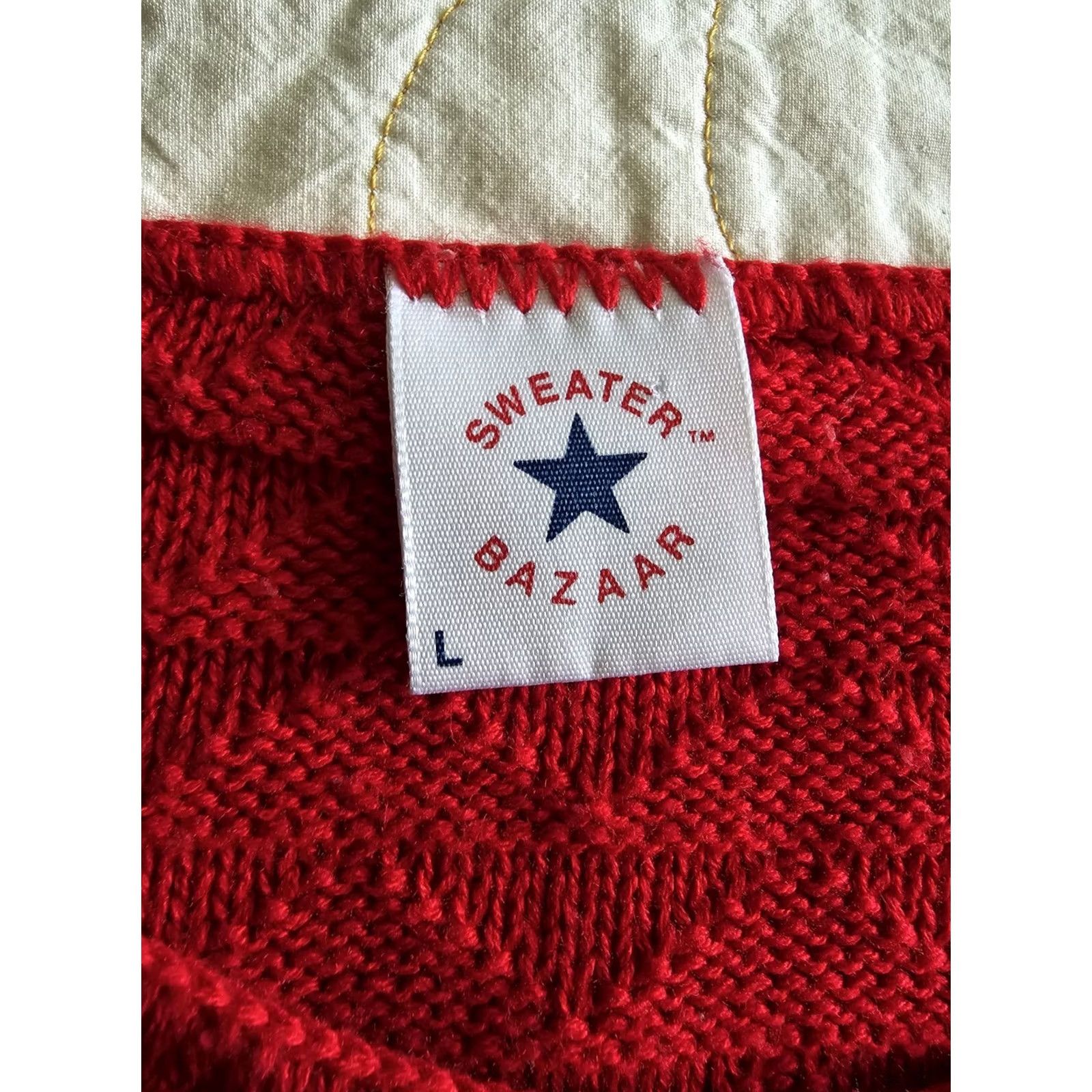 Vintage VINTAGE 80s 90s Red Sailboat Sweater Womens Large Preppy Coastal Grandma Beach Sweater Bazar Sailor 1980s Red Womens L Acrylic United States Size L / US 10 / IT 46 - 4 Thumbnail