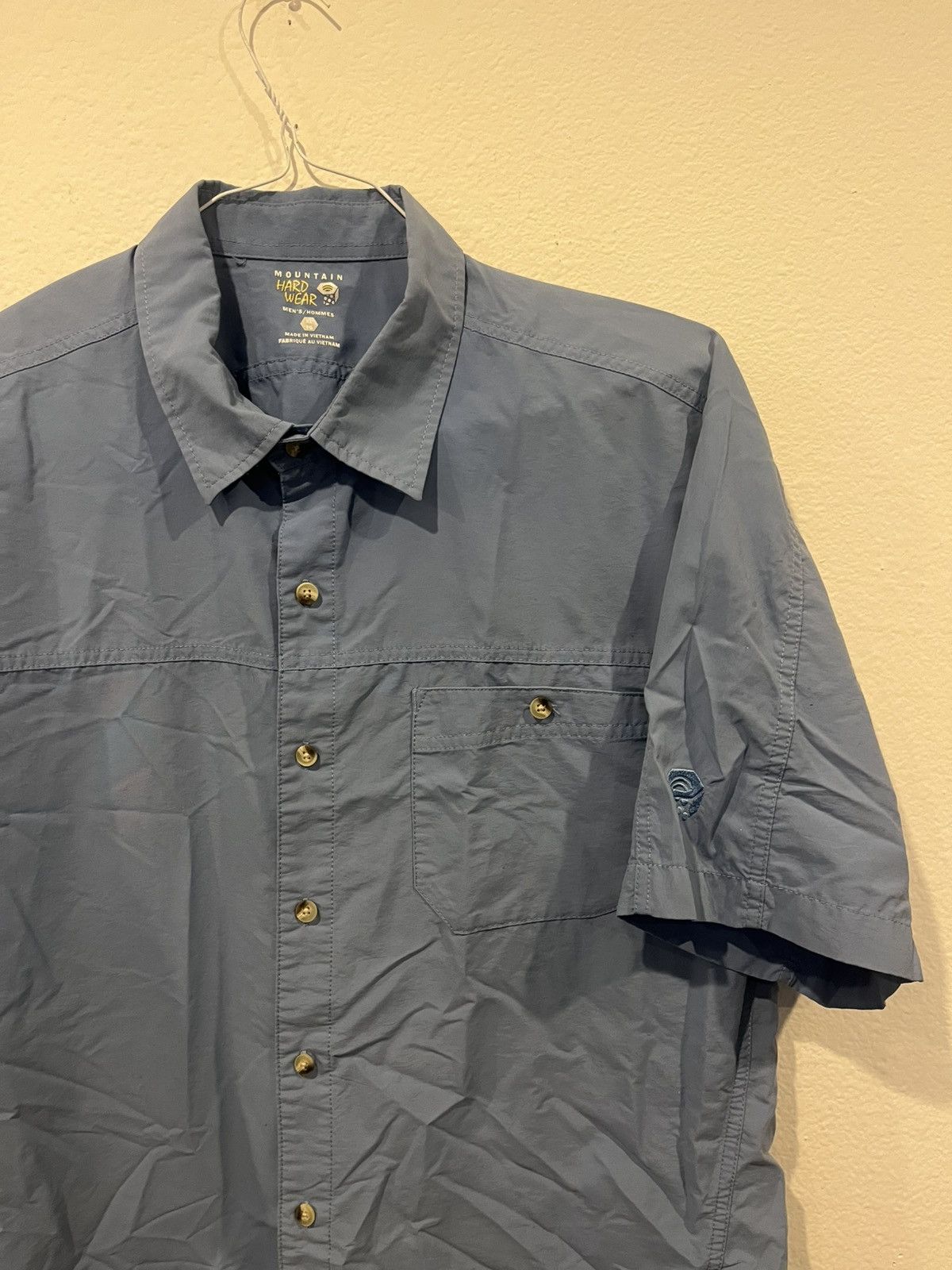 Mountain Hardwear Mountain Hardwear Mens Blue Short Sleeve Button Up Shirt Size US XL / EU 56 / 4 - 3 Thumbnail