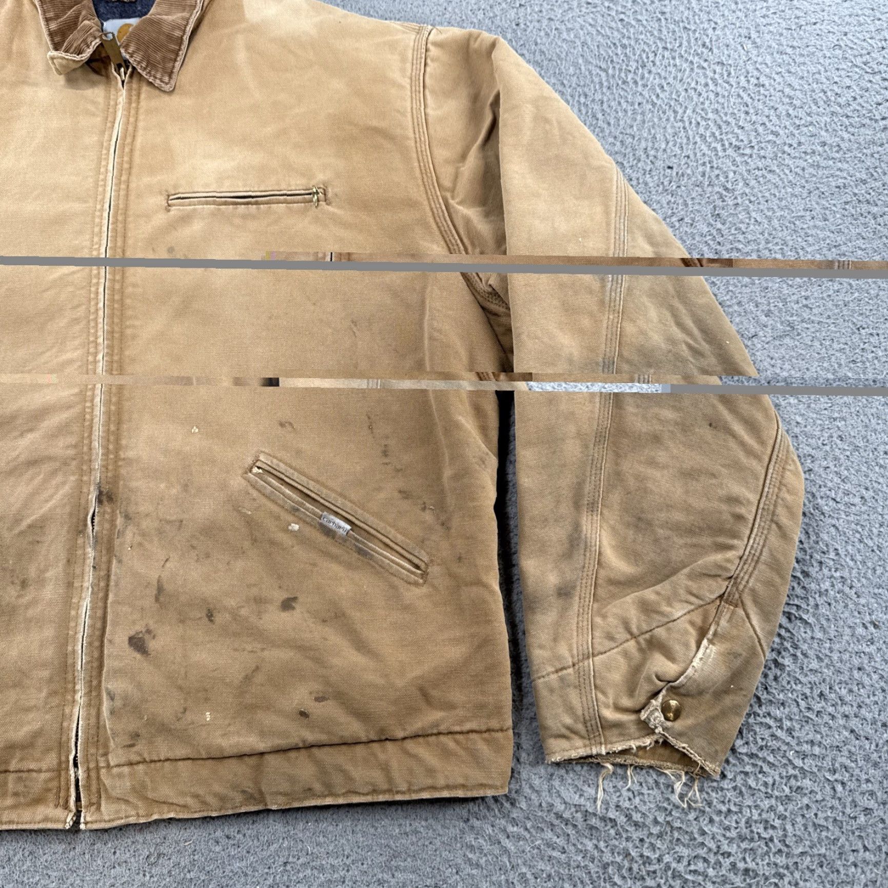 Carhartt VINTAGE Carhartt Jacket 6BLJ Mens Brown Canvas Bomber Lined 90s Workwear Quilted Read Size US L / EU 52-54 / 3 - 2 Thumbnail