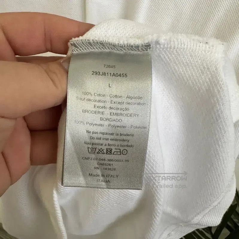 Dior Dior Men's White Cotton Polo Shirt . Size US L / EU 52-54 / 3 - 4 Thumbnail