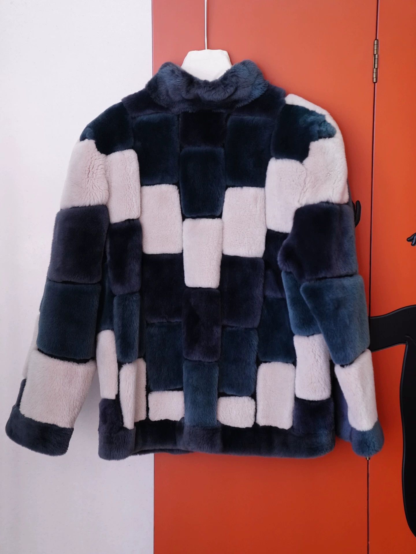Louis Feraud Louis Feraud Vintage Two-Tone Deep Blue Fur Coat Size ONE SIZE - 3 Thumbnail
