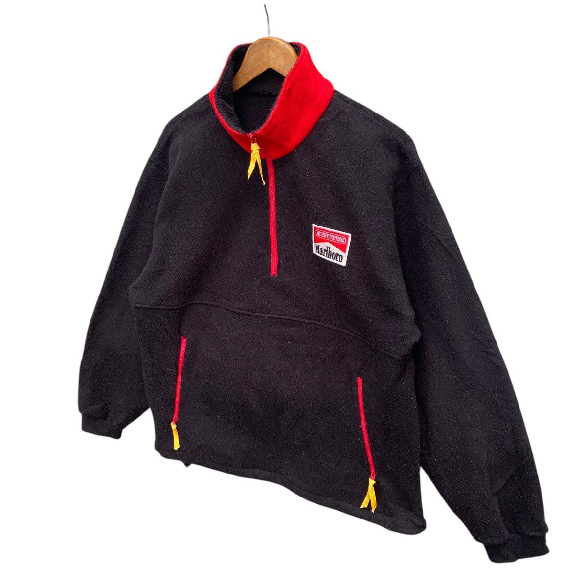 Marlboro × Vintage 💥90s MARLBORO FLEECE HALFZIP ANORAK SWEATER Size US L / EU 52-54 / 3 - 2 Thumbnail