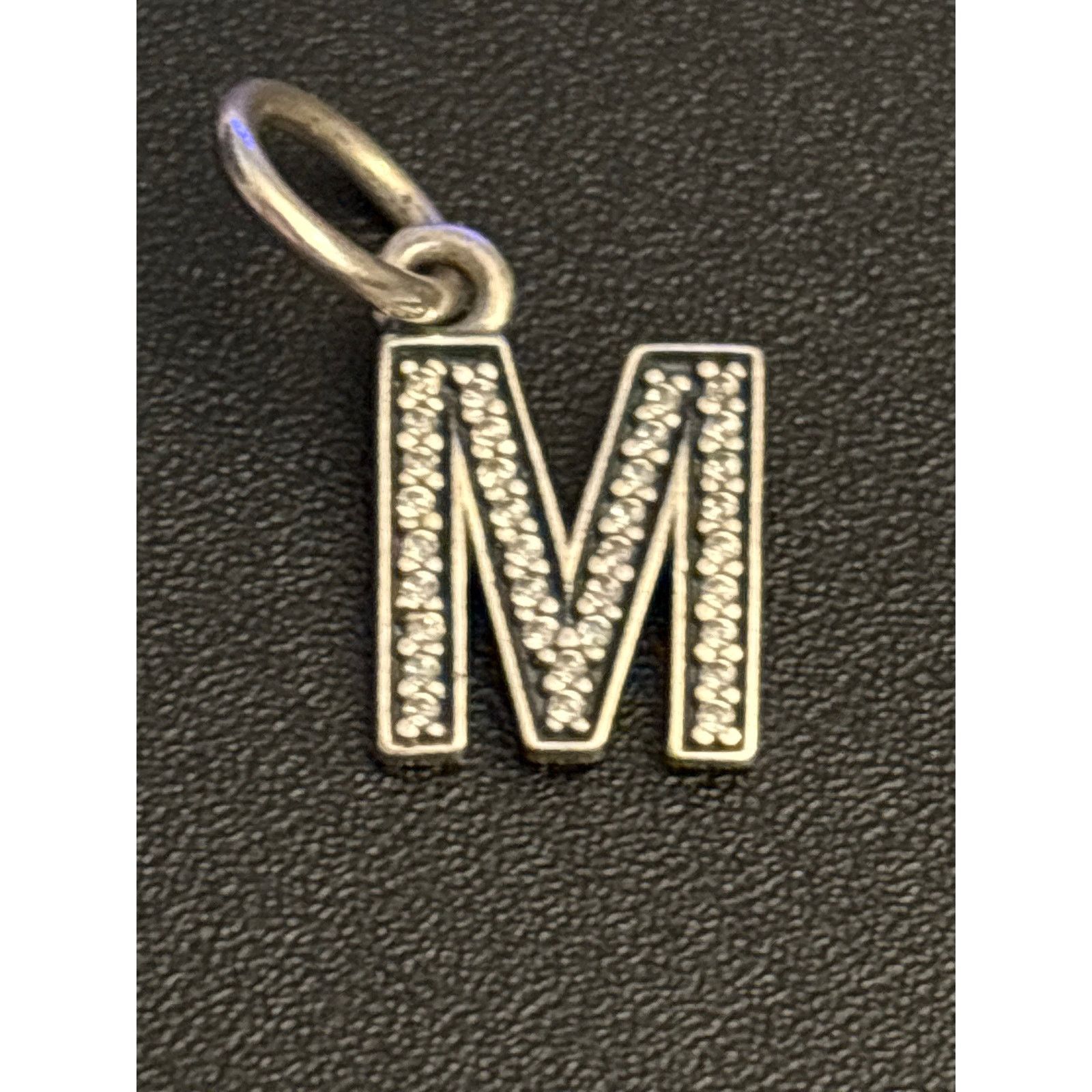 pandora Pandora ALE 925 Sterling M Initial Charm or Pendant Pave CZ Size ONE SIZE - 9 Thumbnail