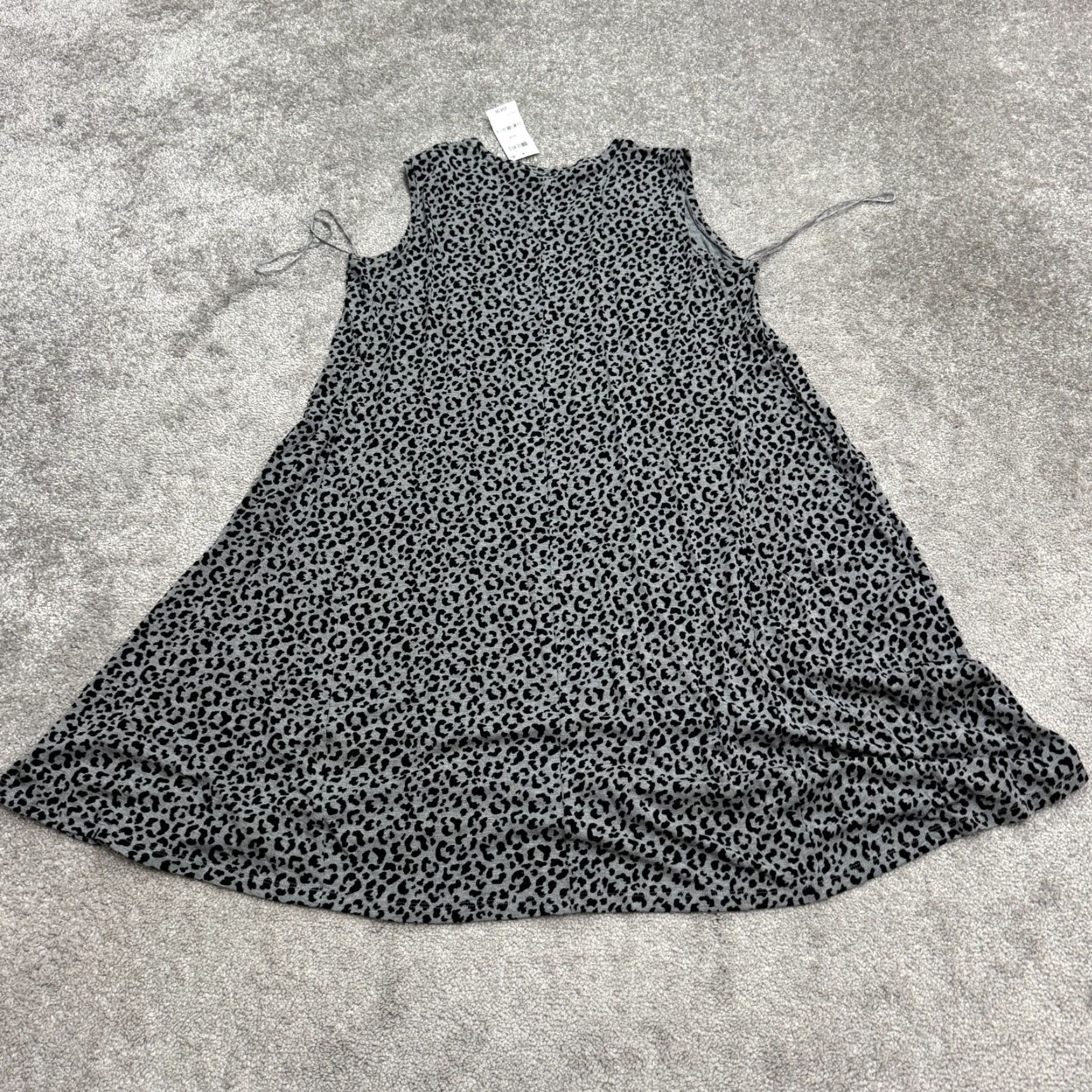 Vintage Style&co. Leopard Print A-Line Tank Dress Womens Plus 0X Gray Black Stretch NWT Size XL / US 12-14 / IT 48-50 - 2 Thumbnail