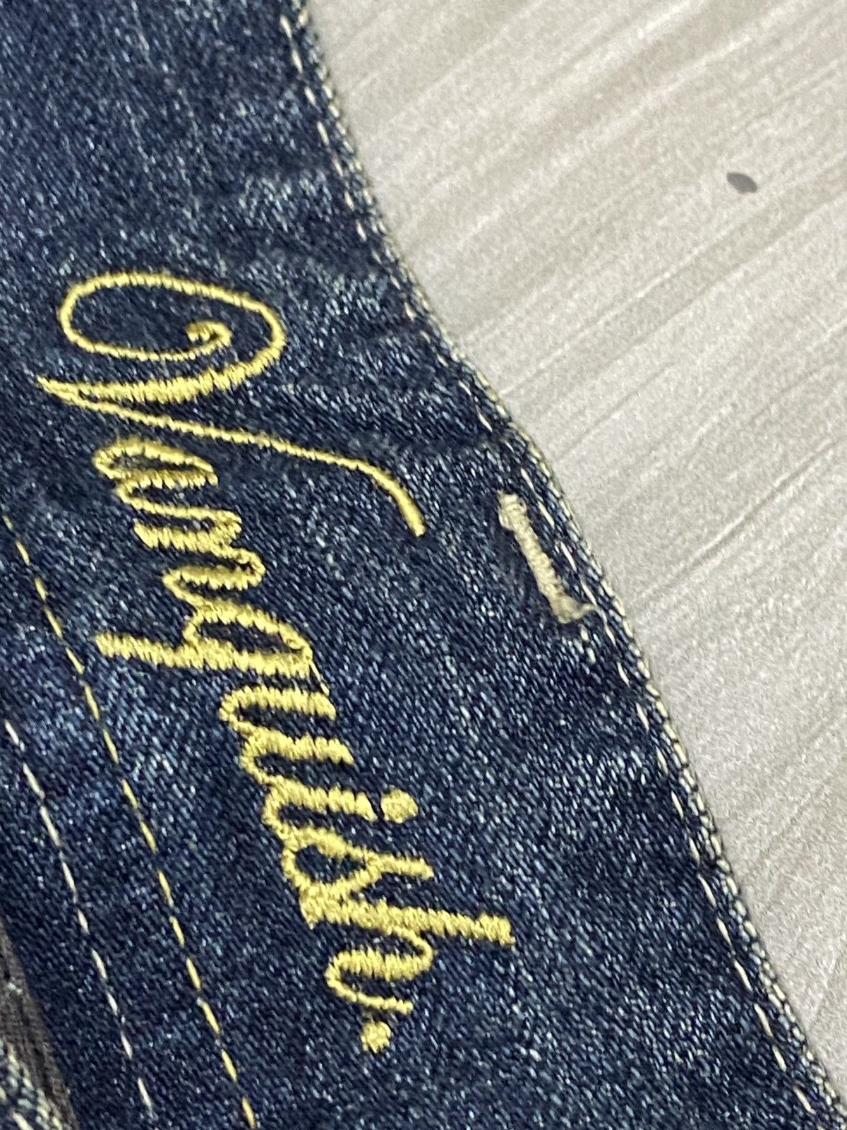 Vanquish Vtg Vanquish Japan Heavy Distressed "Mud Wash" Bootcut Denim Size US 31 - 7 Thumbnail