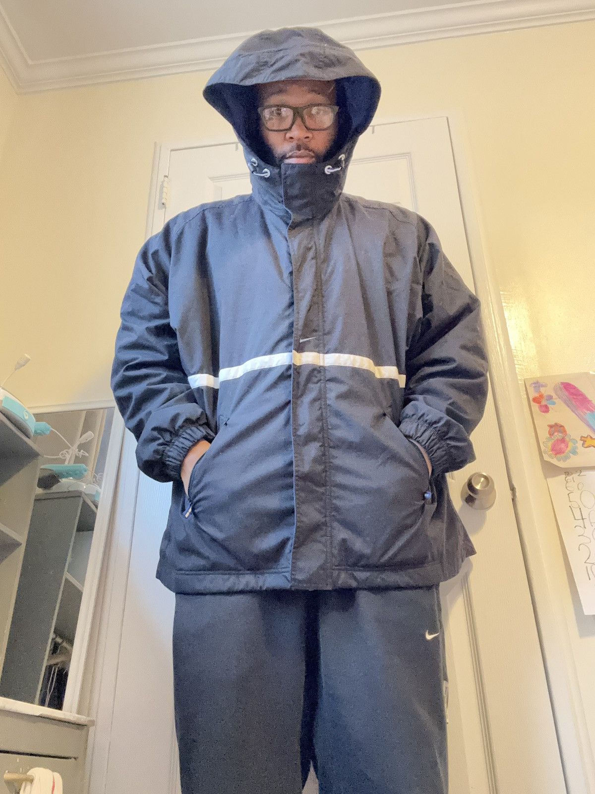 Nike × Vintage Vintage Nike logo windbreaker coat jacket Size US XXL / EU 58 / 5 - 1 Thumbnail