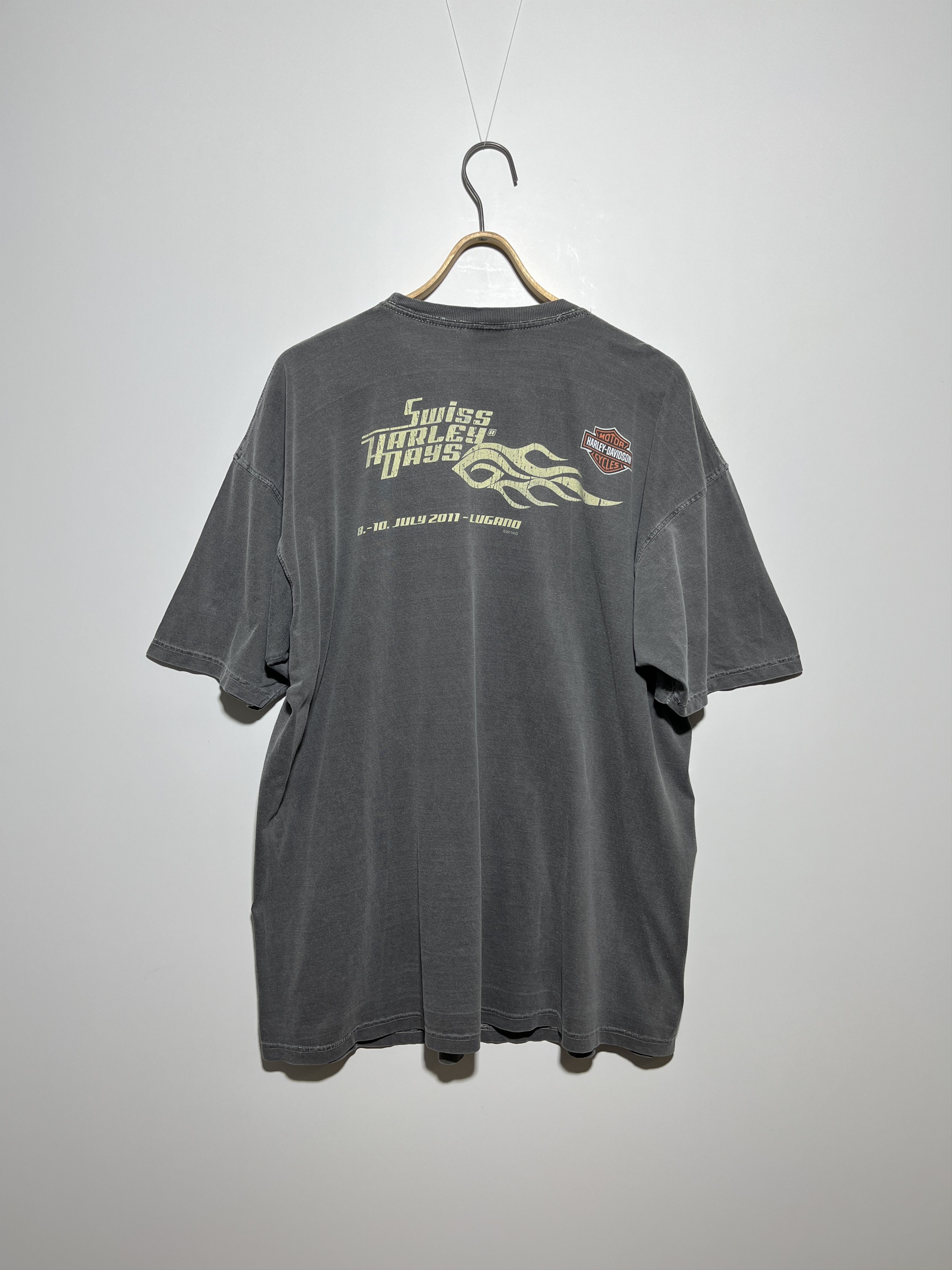 Harley Davidson Harley Davidson Swiss Harley Days 2011 Garment Dyed T-Shirt Size US XXL / EU 58 / 5 - 2 Thumbnail