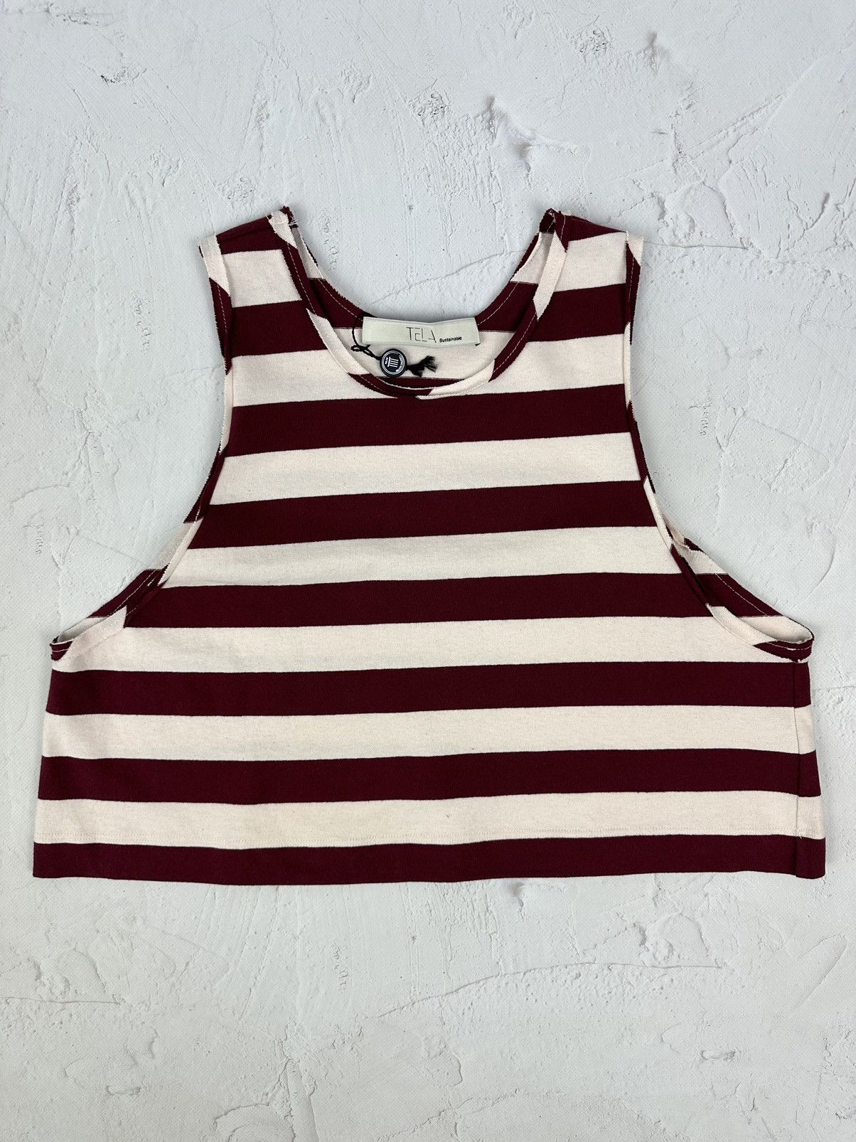Vintage Tela Stripped Crop Top Size S / US 4 / IT 40 - 1 Thumbnail