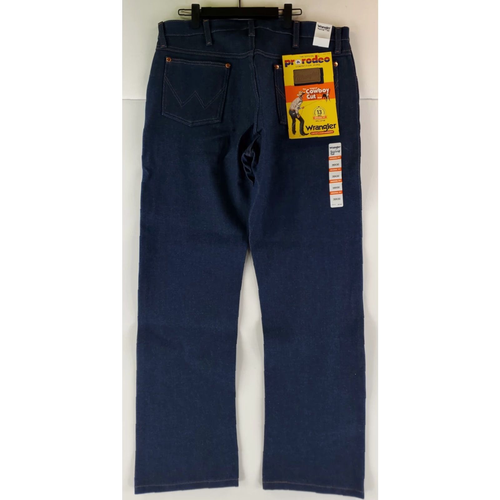 Wrangler VINTAGE Wrangler 13MWZ Jeans Mens Straight 37x30 Blue NWT 90s VTG 35x30 Actual Size US 37 - 5 Thumbnail