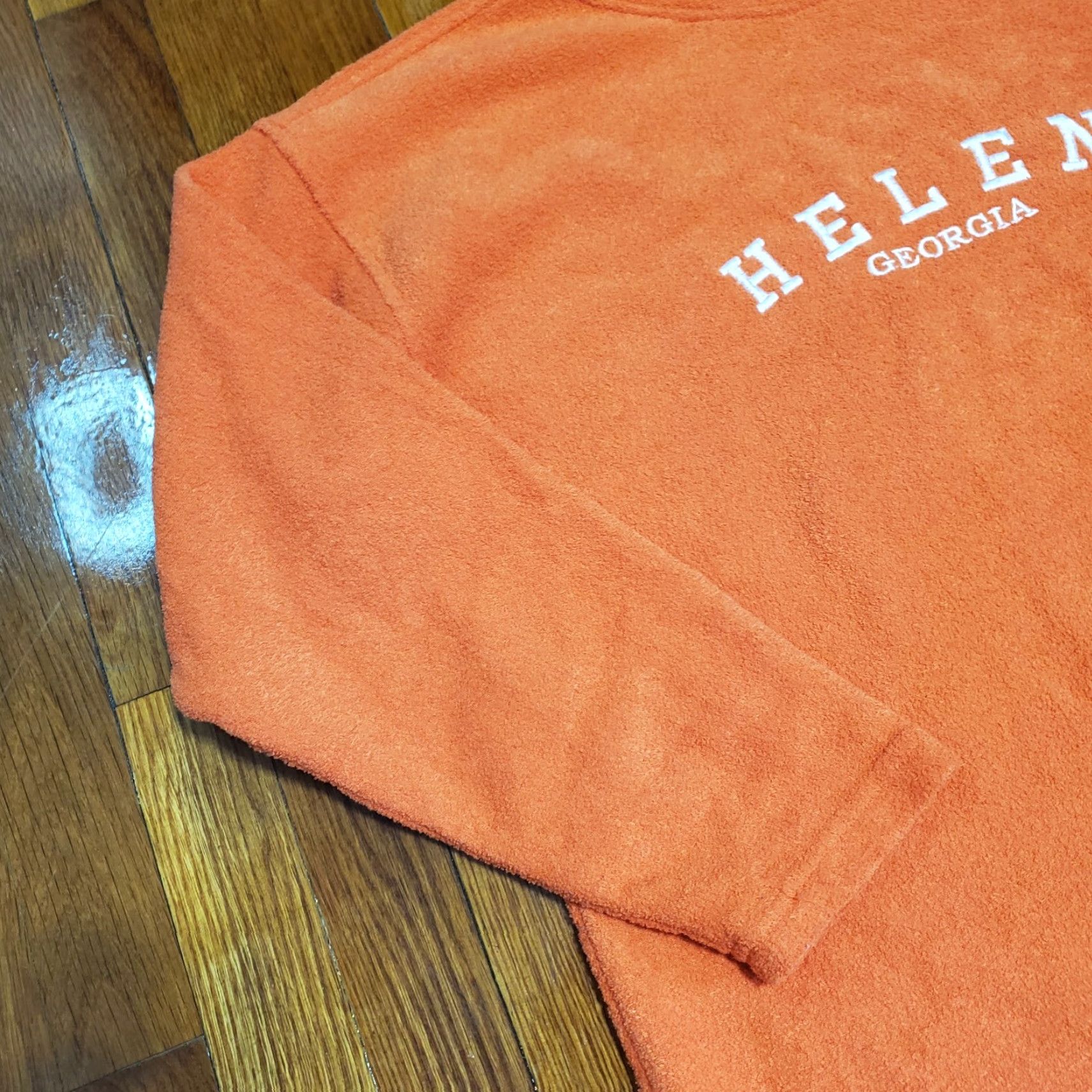 Vintage VINTAGE Helen Georgia Sweatshirt Orange Sz Med Embroidered 90s USA Made Size US M / EU 48-50 / 2 - 3 Thumbnail
