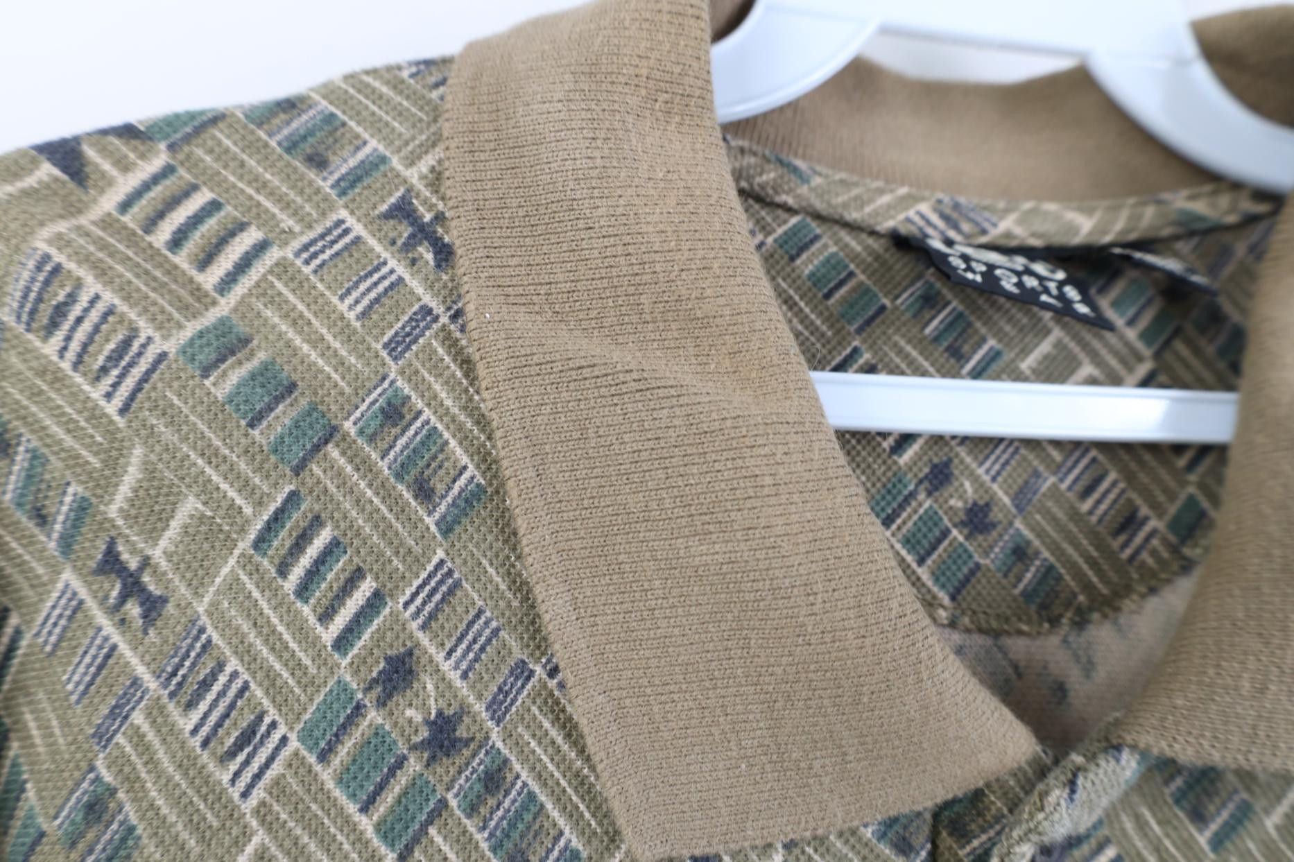 Vintage Vintage 90s IOU Geometric Knit Skateboard Golf Polo Shirt Size US XL / EU 56 / 4 - 4 Thumbnail