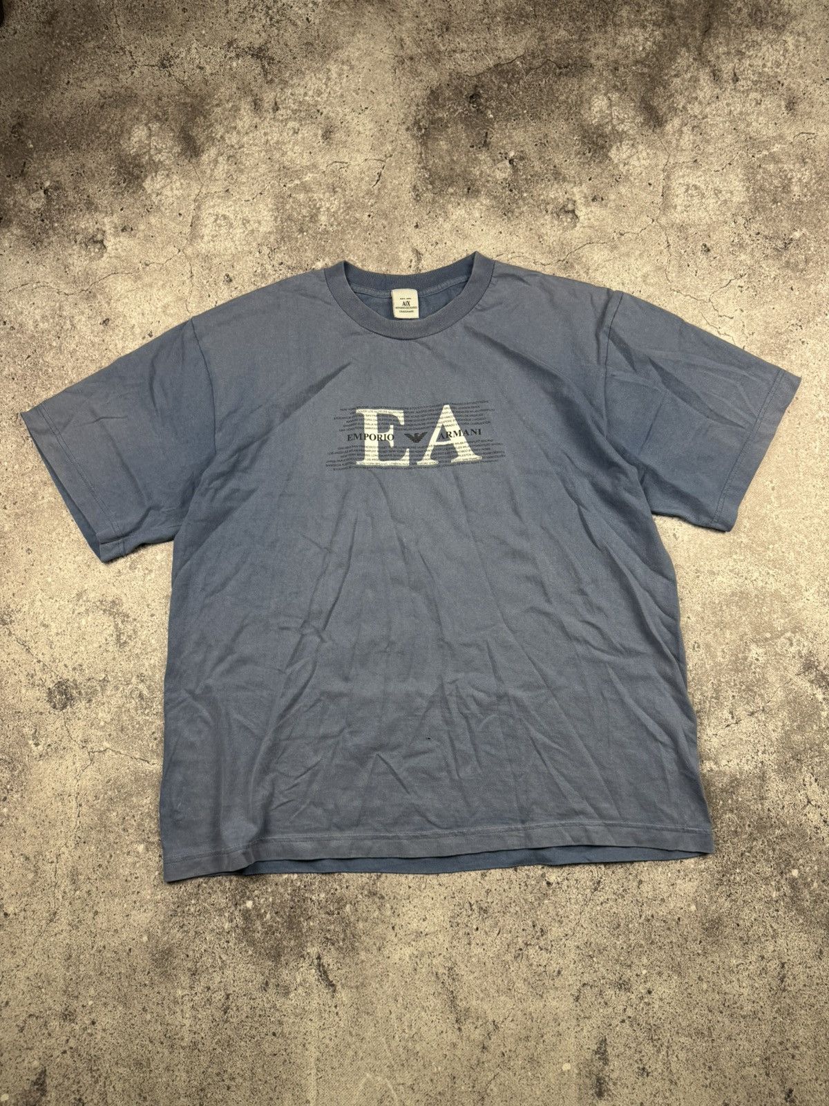 Emporio Armani × Japanese Brand × Vintage Vintage Emporio Armani Crazy faded distressed centre logo Size US L / EU 52-54 / 3 - 1 Thumbnail